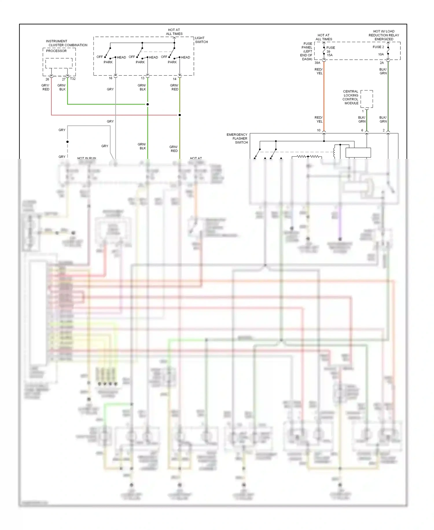 Wiring diagram off head head park park for Audi A6 C5 facelift (2001-2004) (1 of 1)