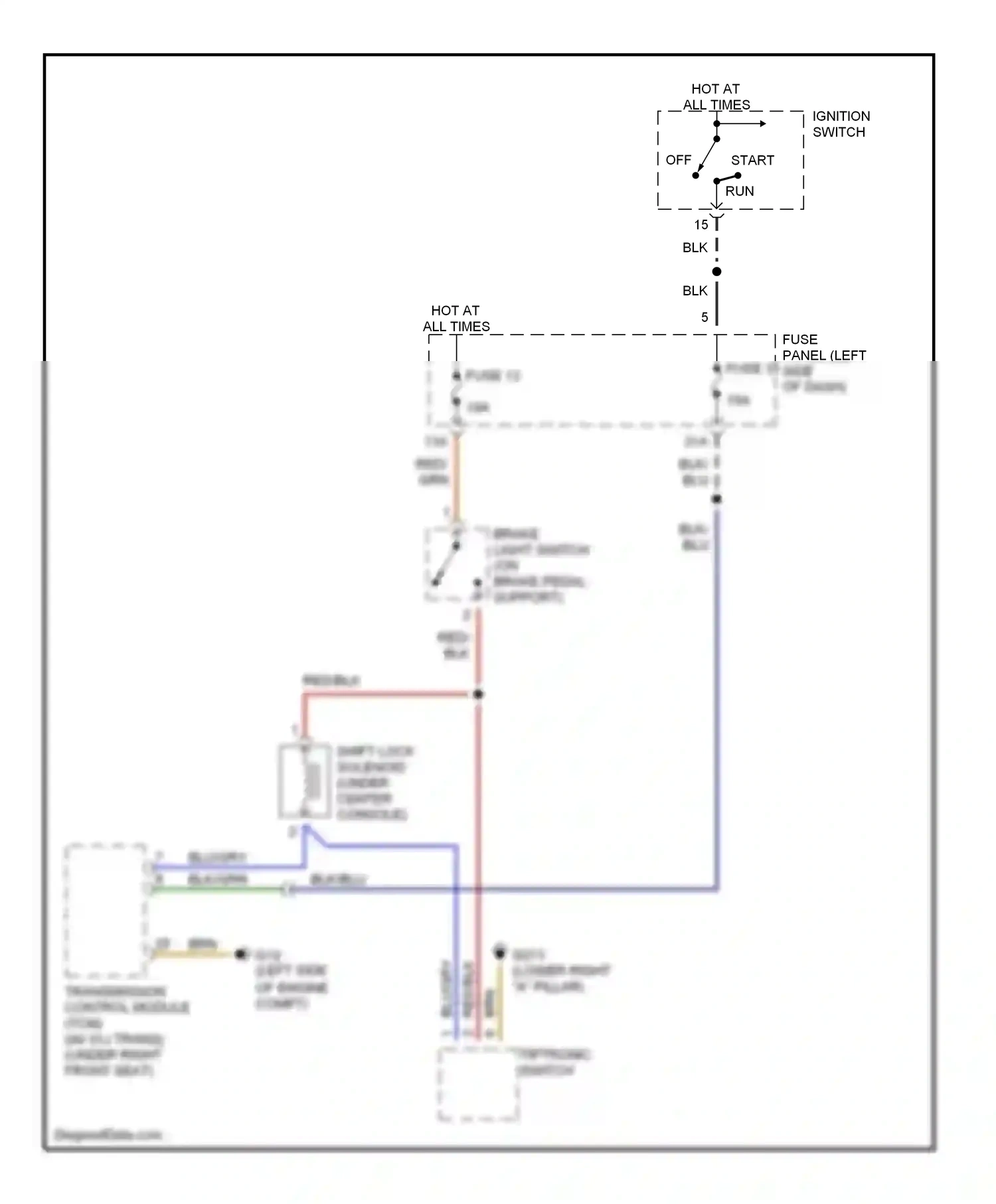 Audi A6 C5 facelift (2001-2004) off wiring diagram  (12 of 27)