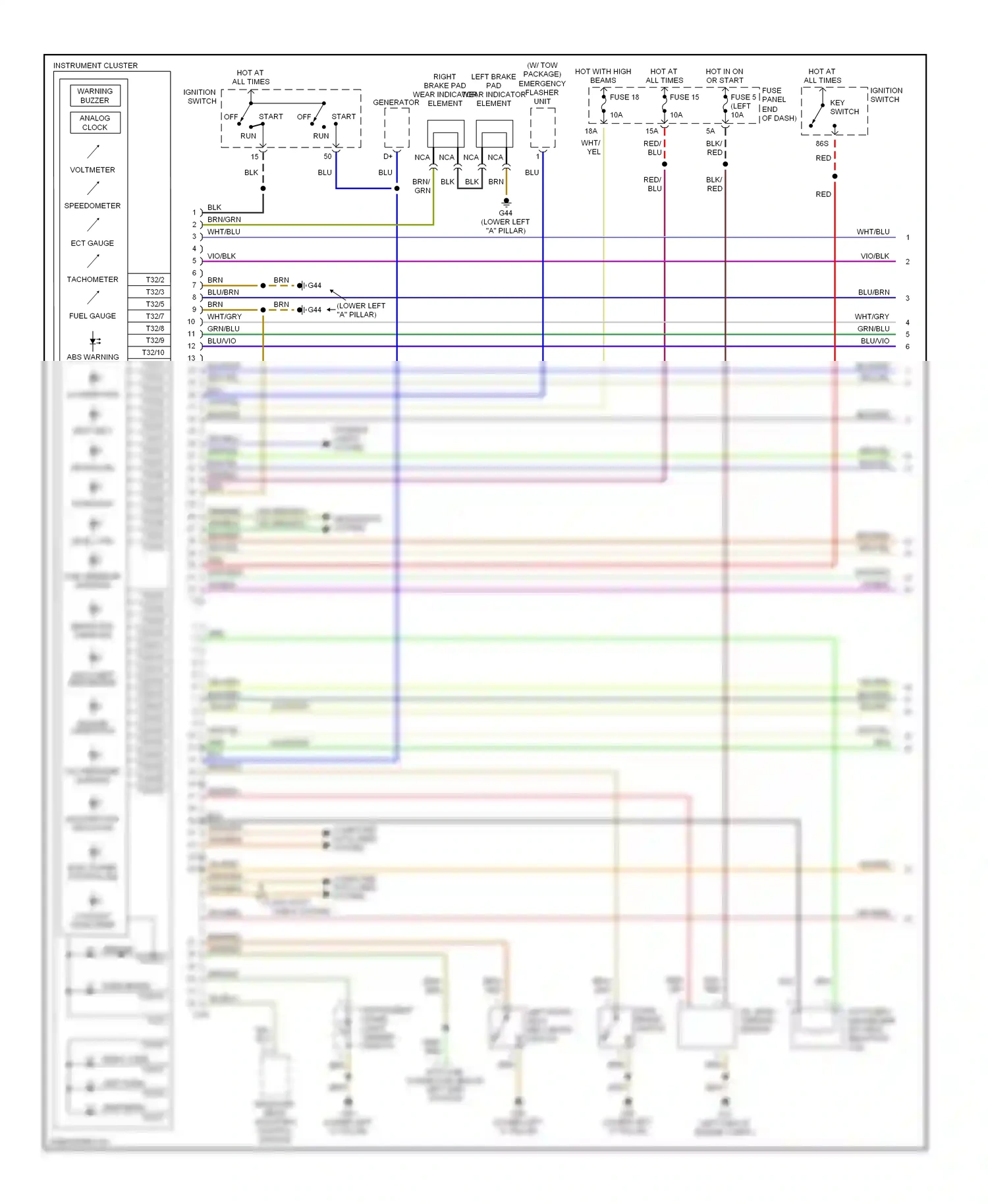 Wiring diagram park brake for Audi A6 C5 facelift (2001-2004) (1 of 1)