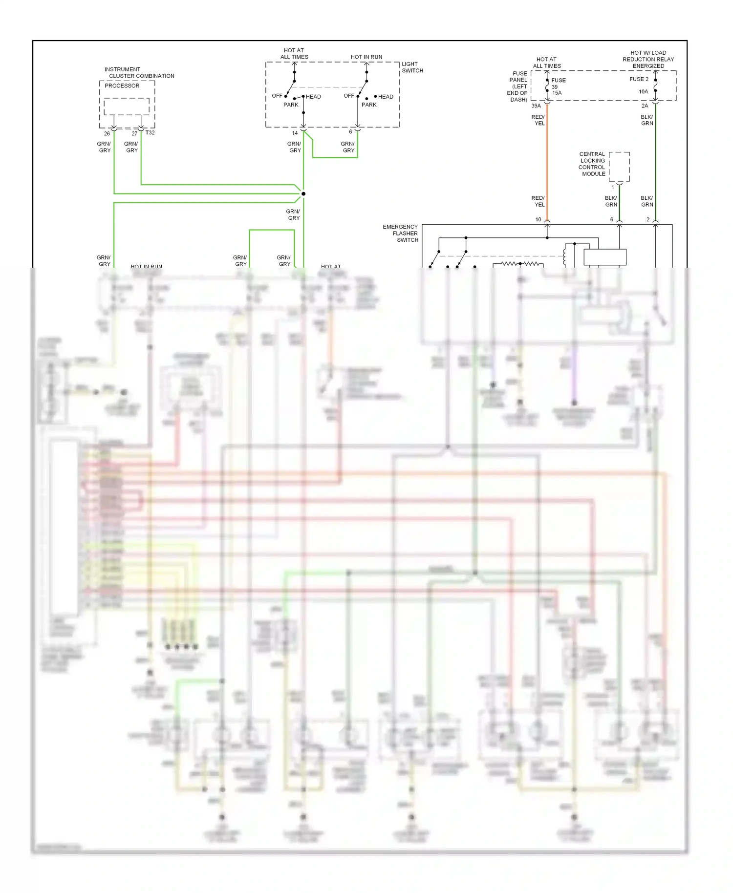 Wiring diagram turn turn stop for Audi A6 C5 facelift (2001-2004) (1 of 3)