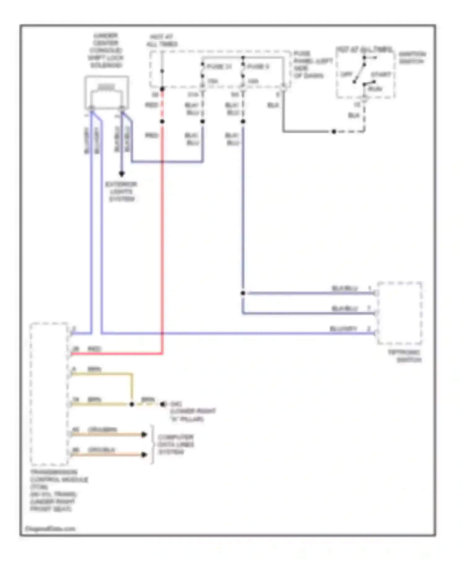 Wiring diagram computer data lines system for Audi A6 C5 facelift (2001-2004)
