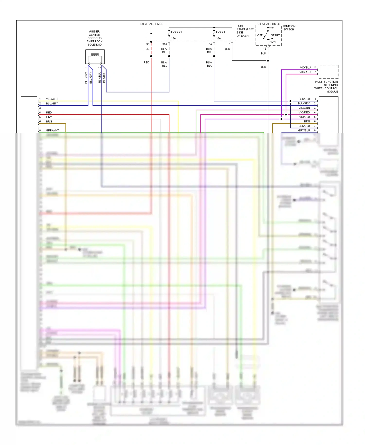 Wiring diagram valve body for Audi A6 C5 facelift (2001-2004) (2 of 3)
