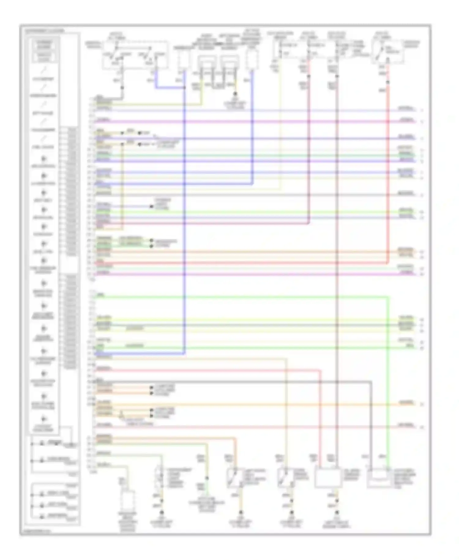 Wiring diagram analog clock for Audi A6 C5 facelift (2001-2004)