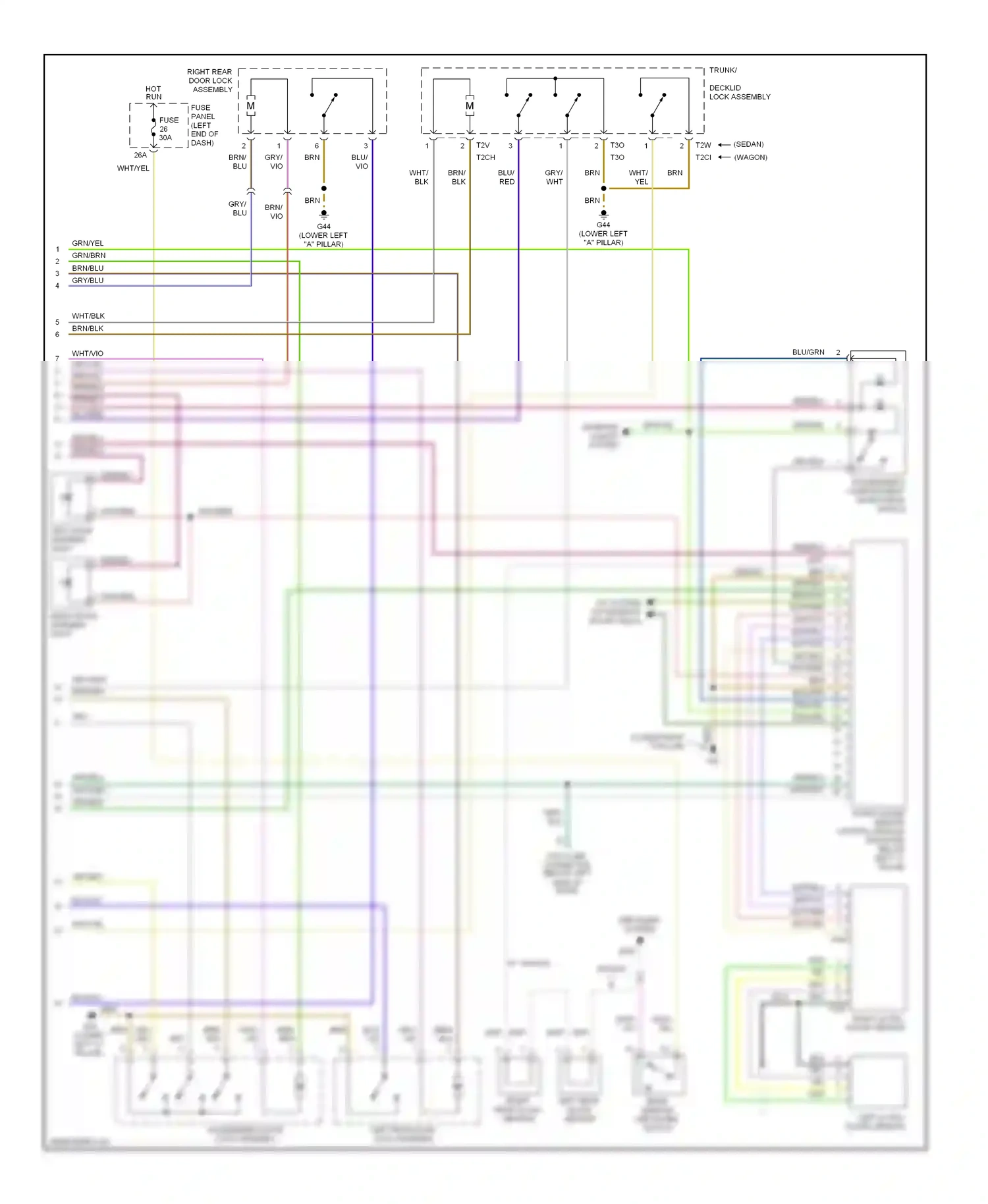 Audi A6 C5 facelift (2001-2004) wagon wiring diagram  (1 of 5)