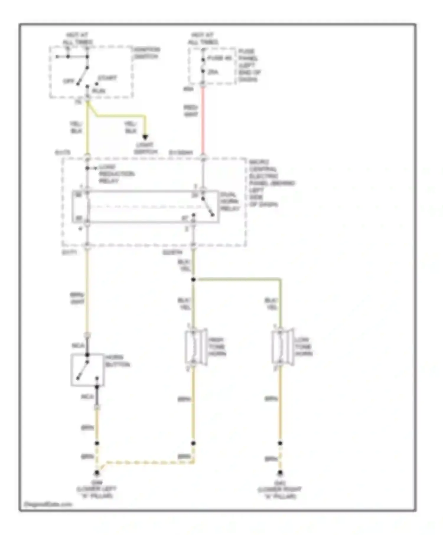 Wiring diagram load reduction relay for Audi A6 C5 facelift (2001-2004)