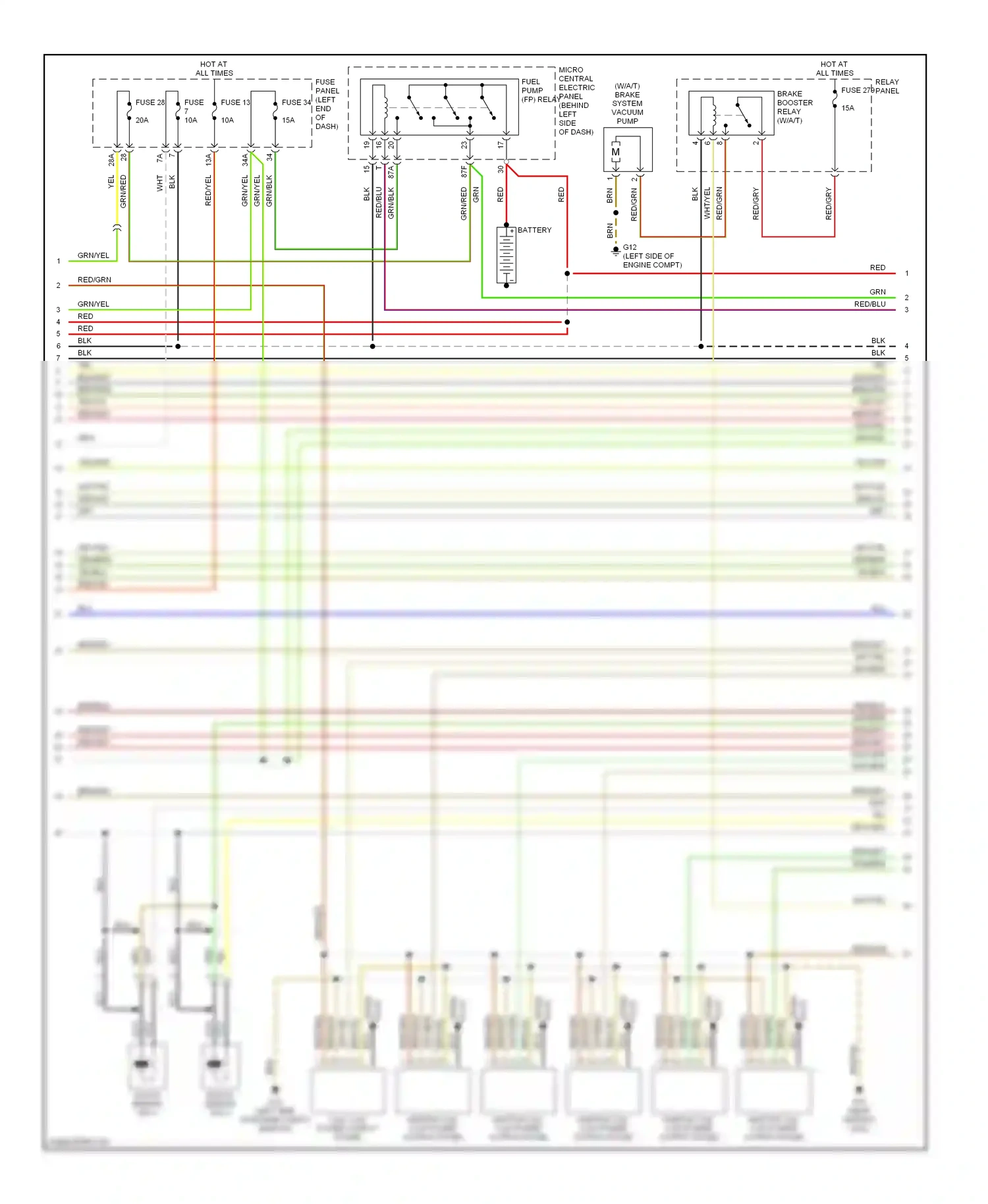 Wiring diagram wht/grn for Audi A6 C5 facelift (2001-2004) (9 of 22)