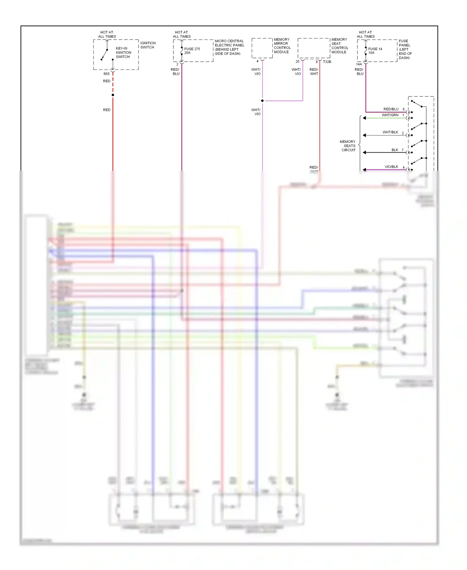 Wiring diagram wht/vio for Audi A6 C5 facelift (2001-2004) (18 of 19)