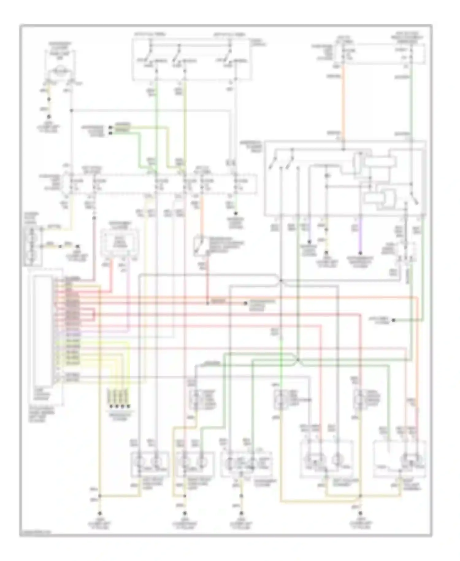 A6 Audi C5 (1997-2001): Exterior lamps circuit, without drl