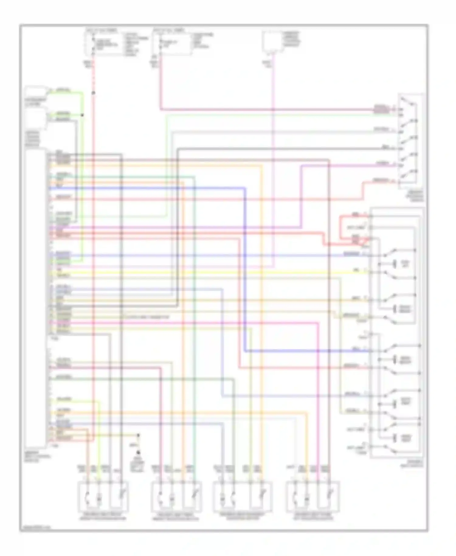 A6 Audi C5 (1997-2001): Memory seat circuit