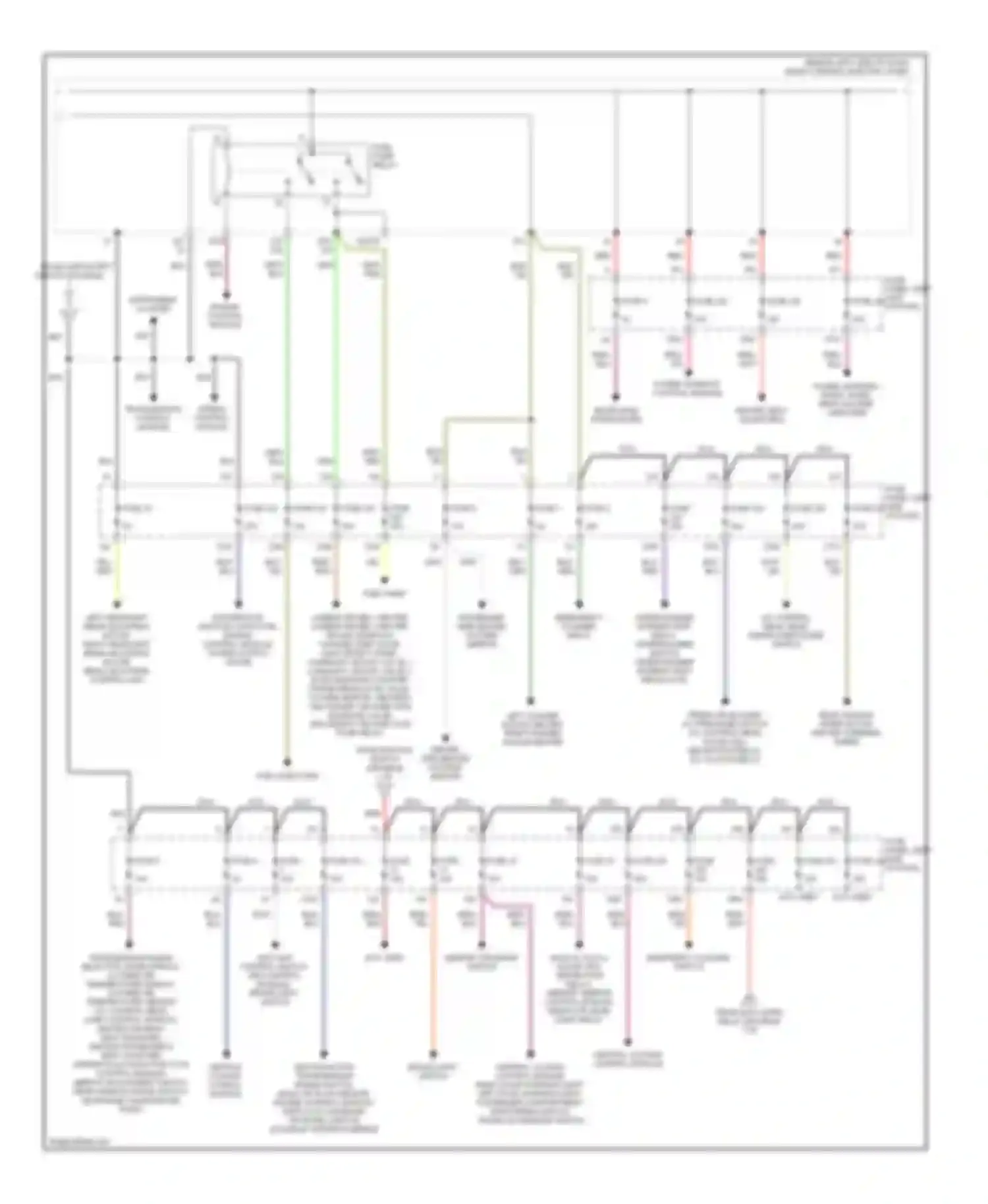 A6 Audi C5 (1997-2001): Power distribution circuit (2 of 3)