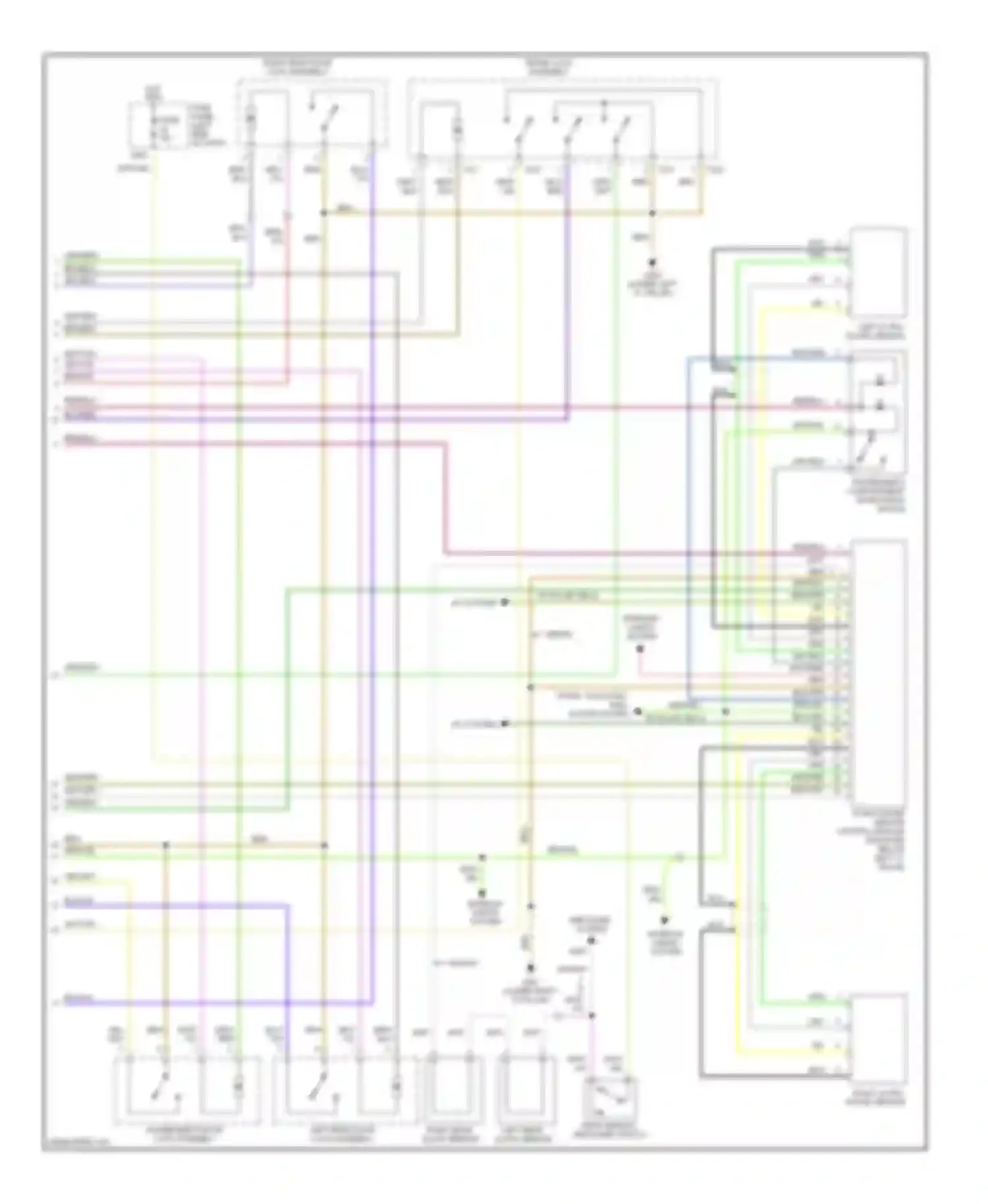 A6 Audi C5 (1997-2001): Power door locks circuit (2 of 2)