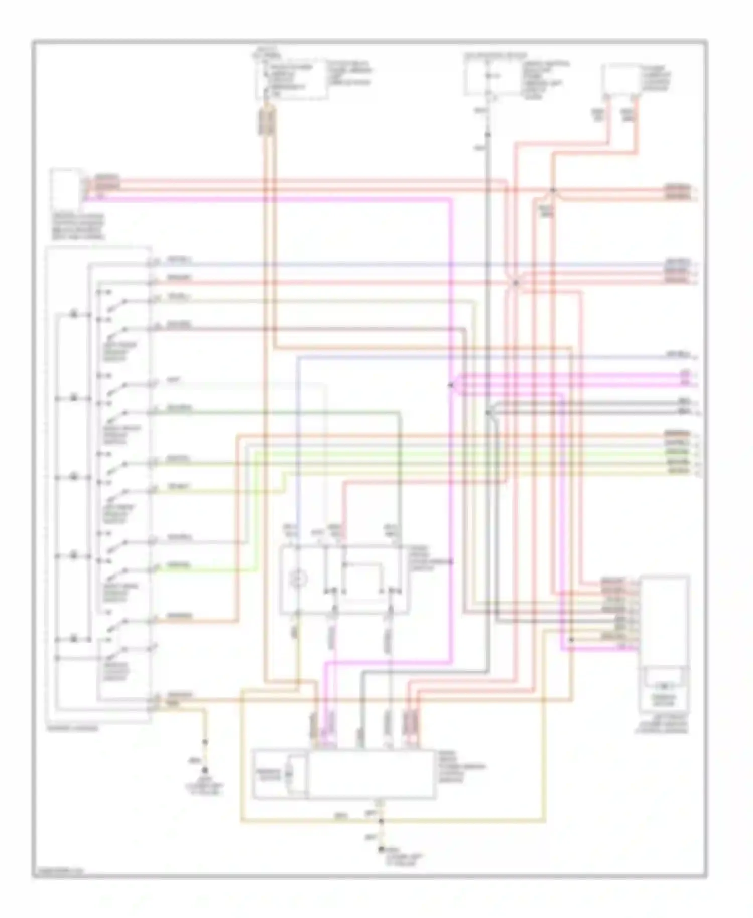 A6 Audi C5 (1997-2001): Power windows circuit (1 of 2)