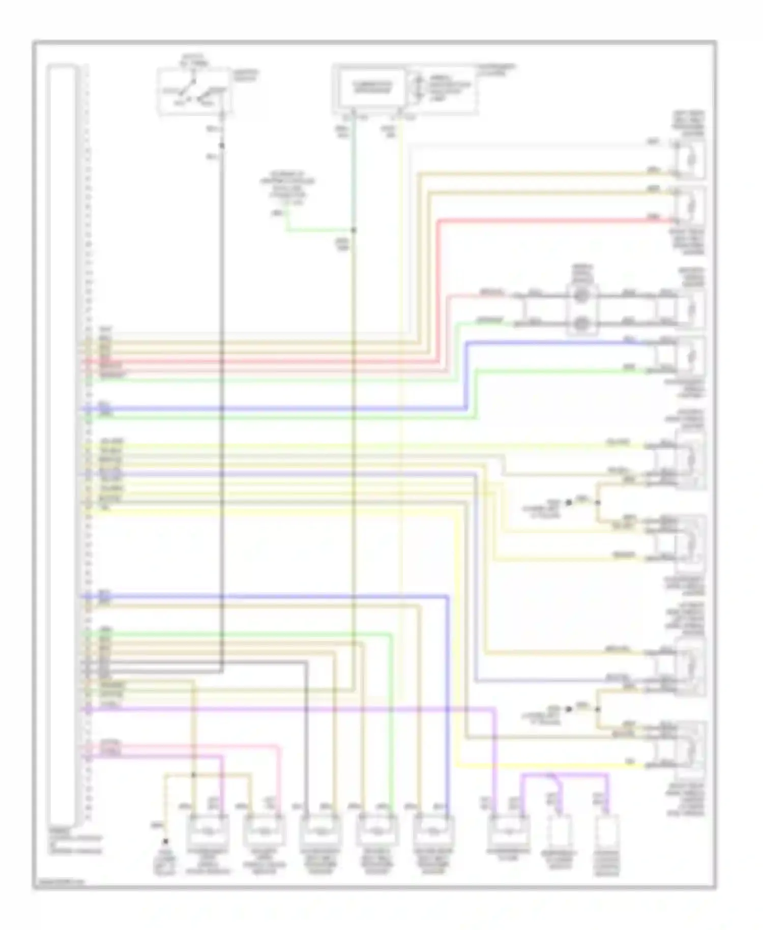 A6 Audi C5 (1997-2001): Supplemental restraints circuit