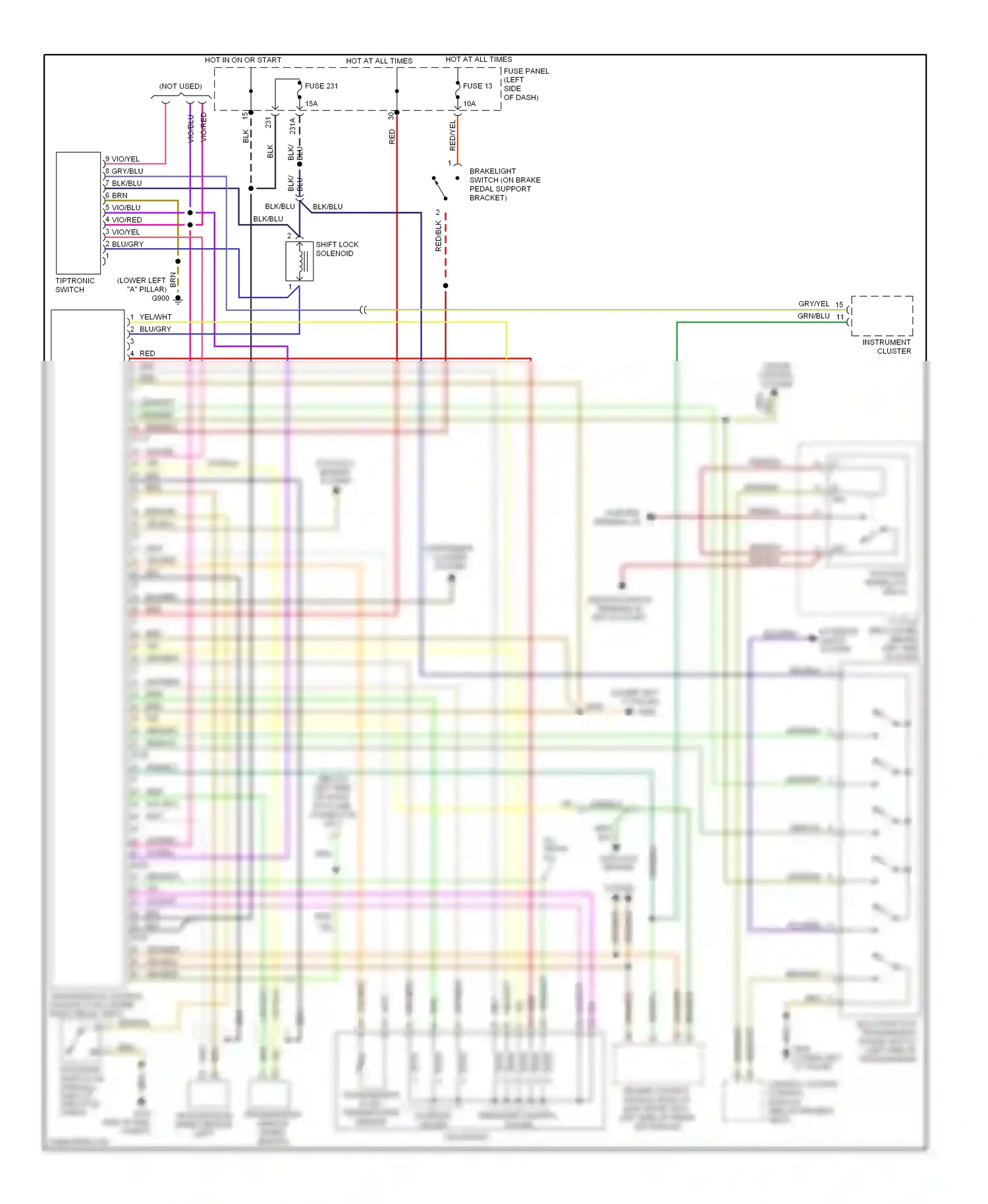 Audi A6 C5 (1997-2001) blk/ blu wiring diagram  (1 of 1)