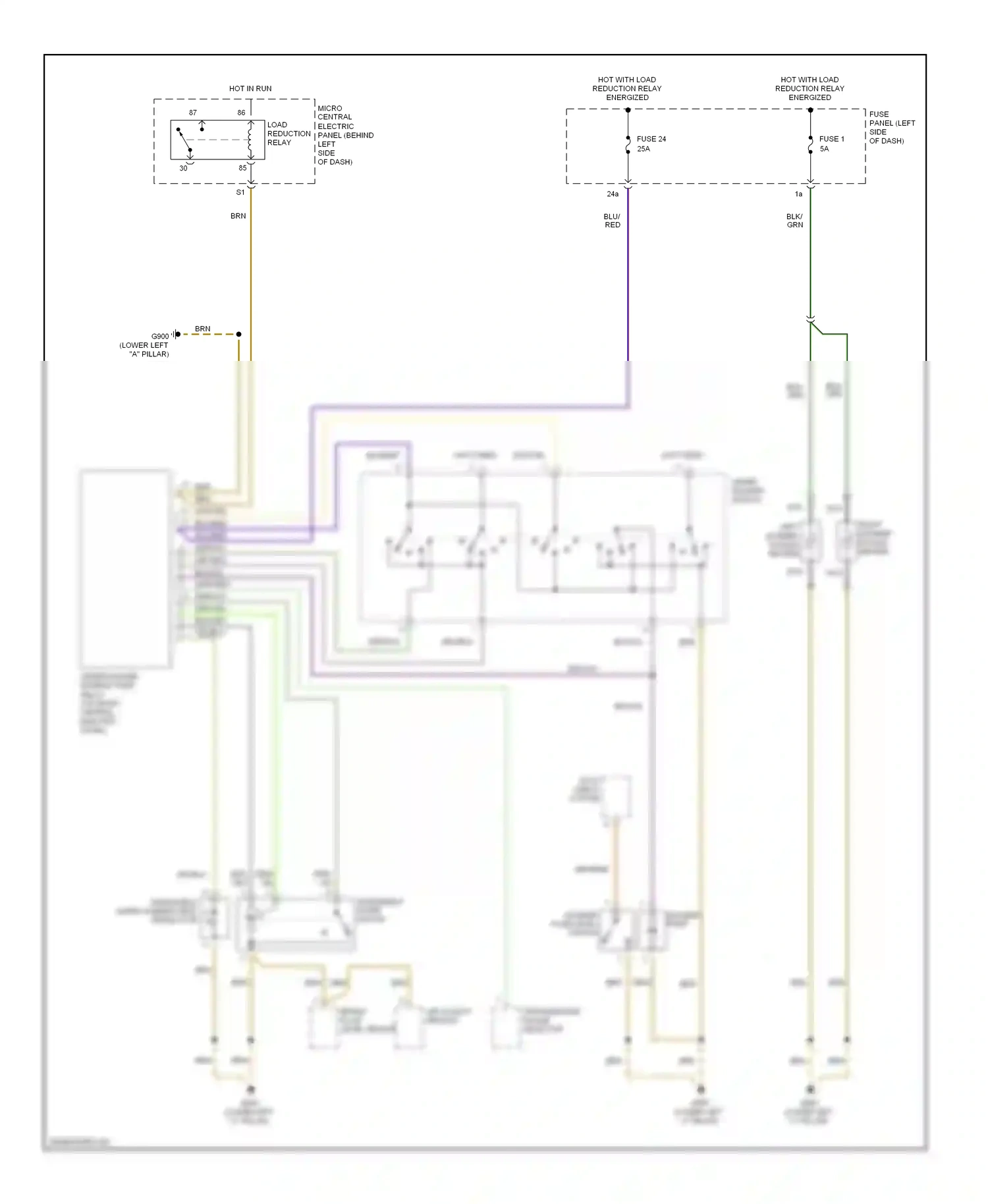 Audi A6 C5 (1997-2001) brake fluid level sensor wiring diagram  (3 of 3)