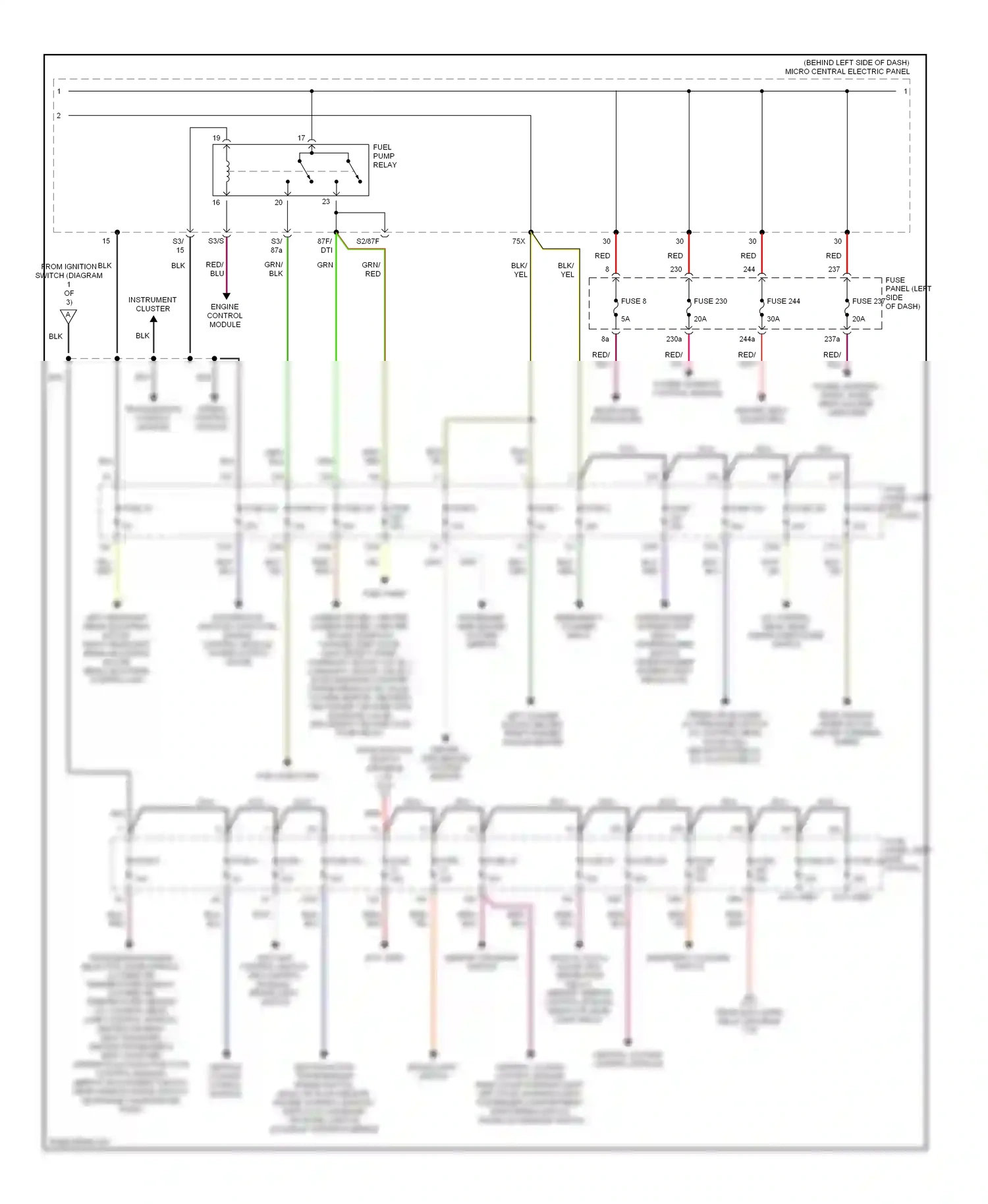 Audi A6 C5 (1997-2001) driver side heated outside mirror wiring diagram  (1 of 1)