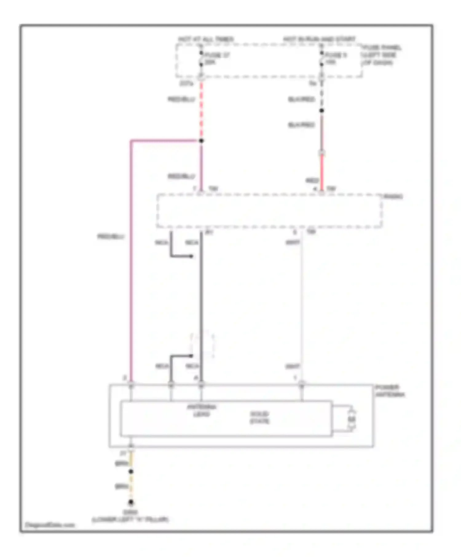 Wiring diagram fuse 37 for Audi A6 C5 (1997-2001) (3 of 5)