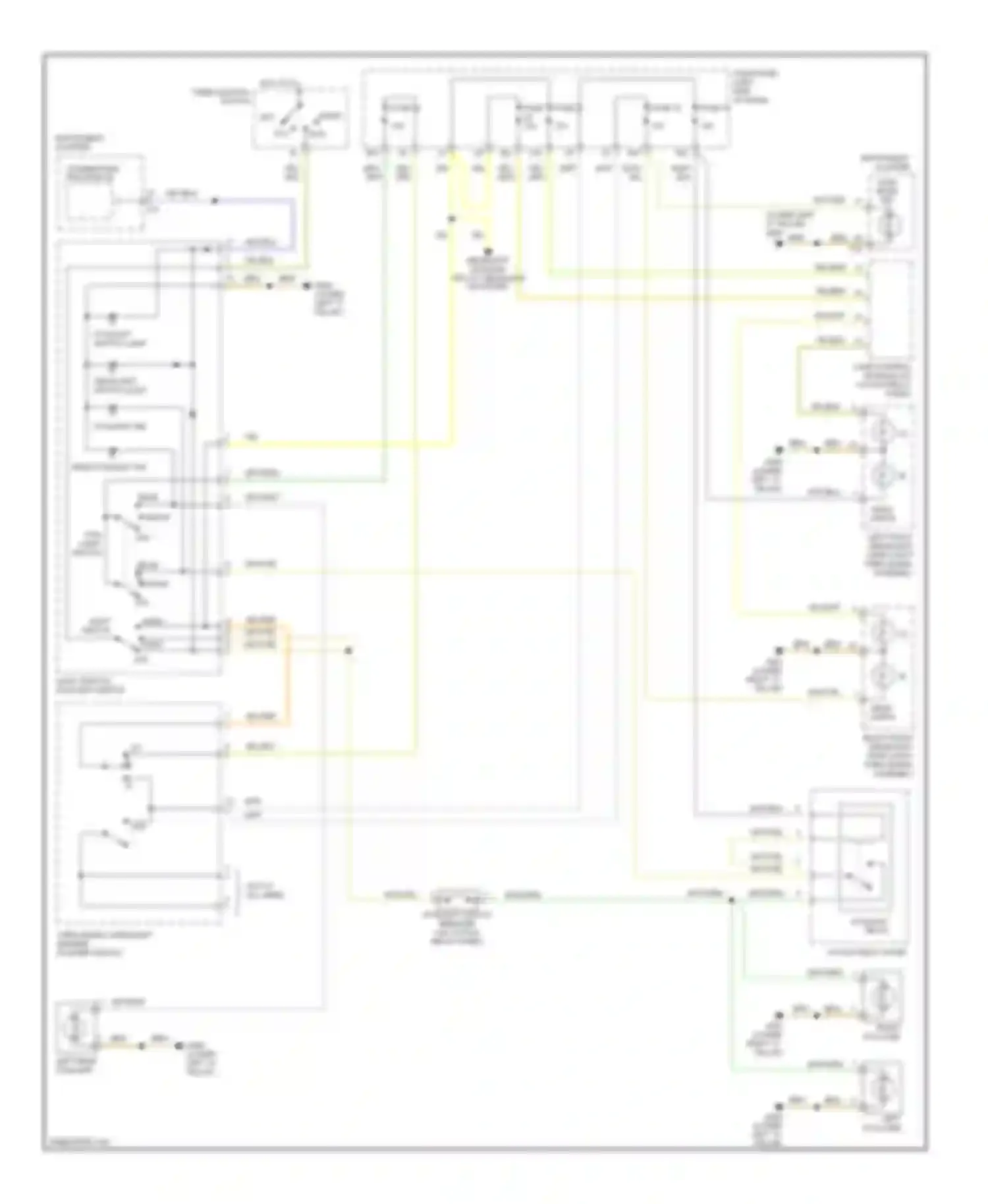 Wiring diagram left fog lamp for Audi A6 C5 (1997-2001)
