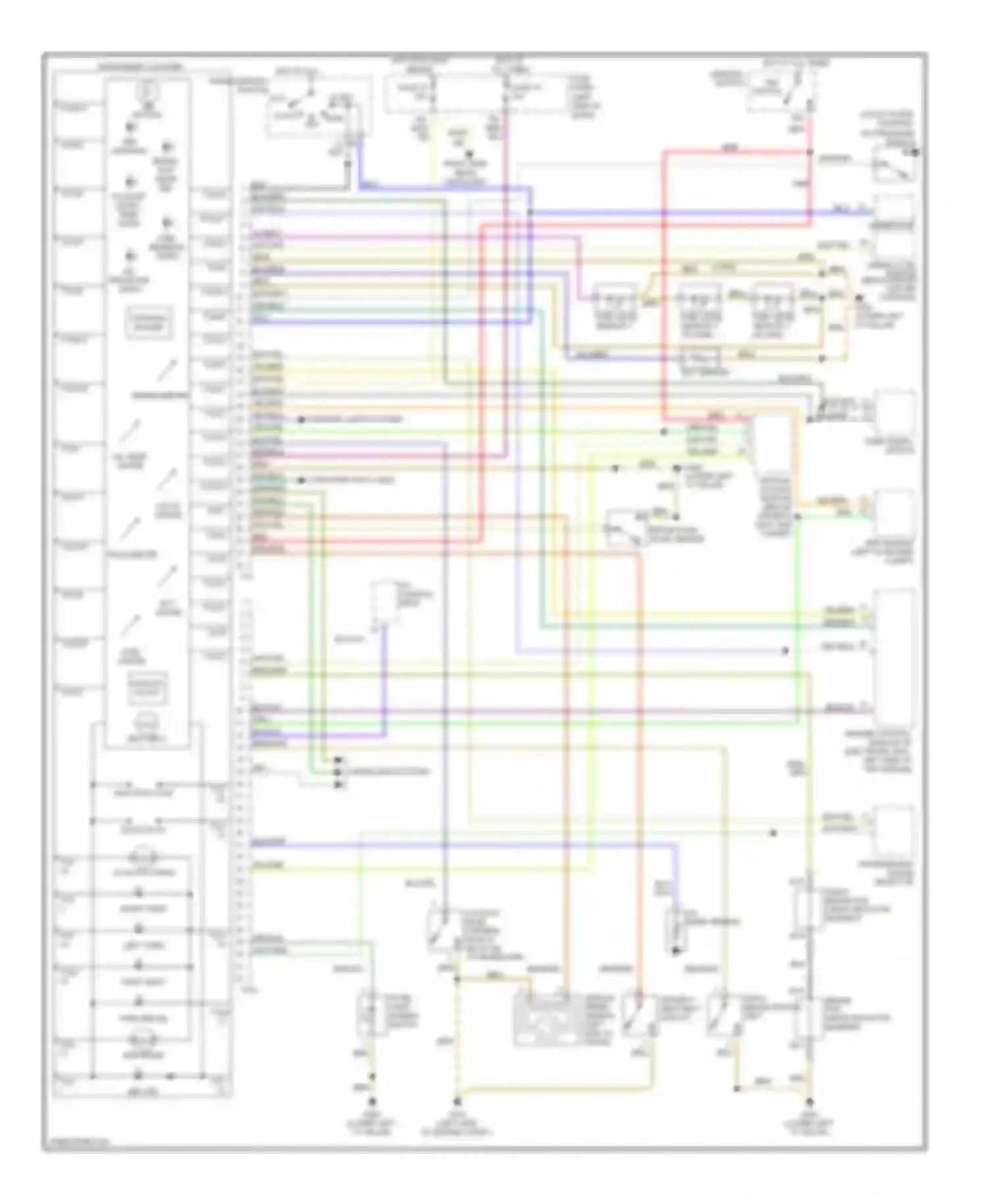 Wiring diagram fuse panel for Audi A6 C5 (1997-2001) (4 of 7)