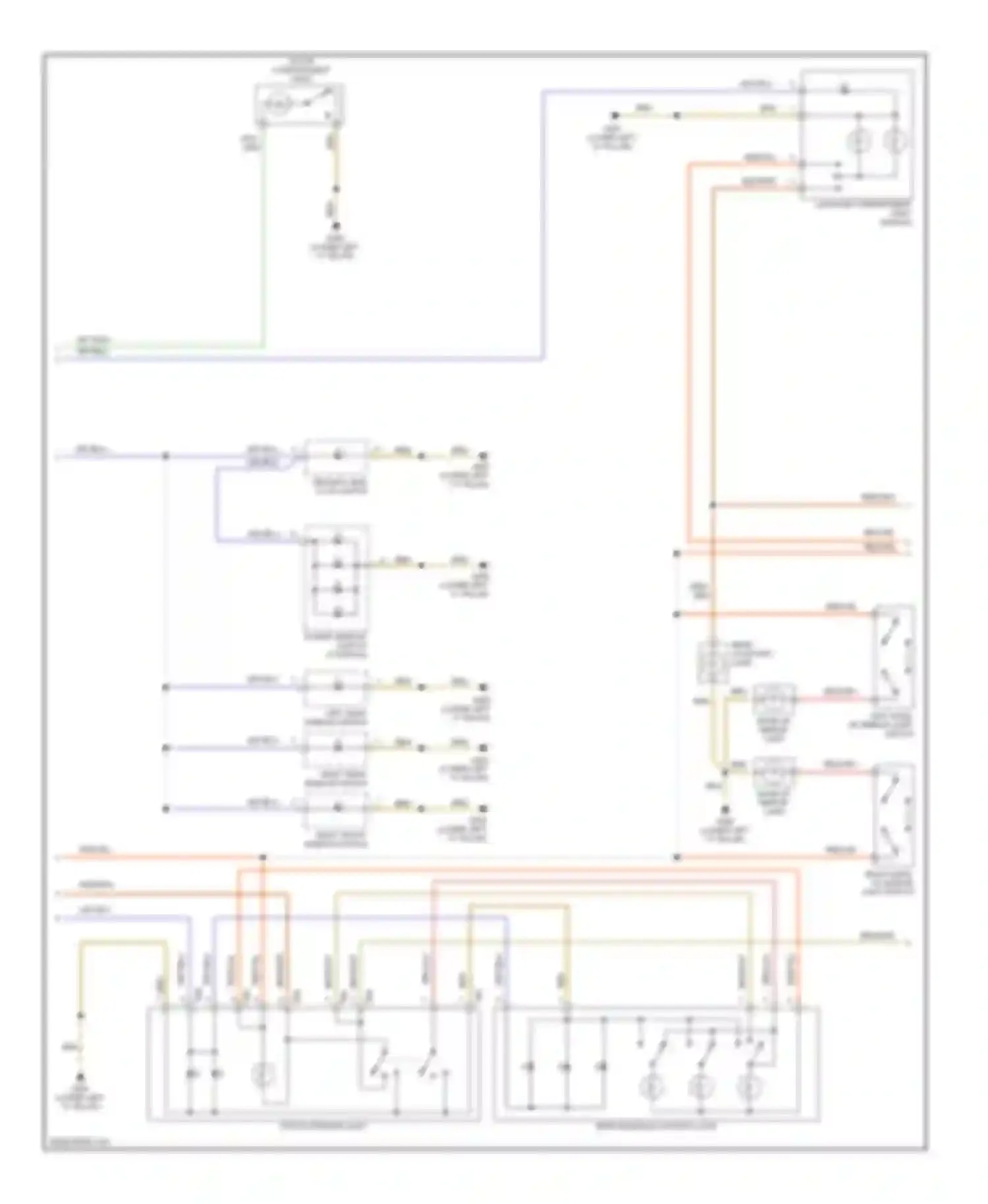 Wiring diagram right rear window switch for Audi A6 C5 (1997-2001)