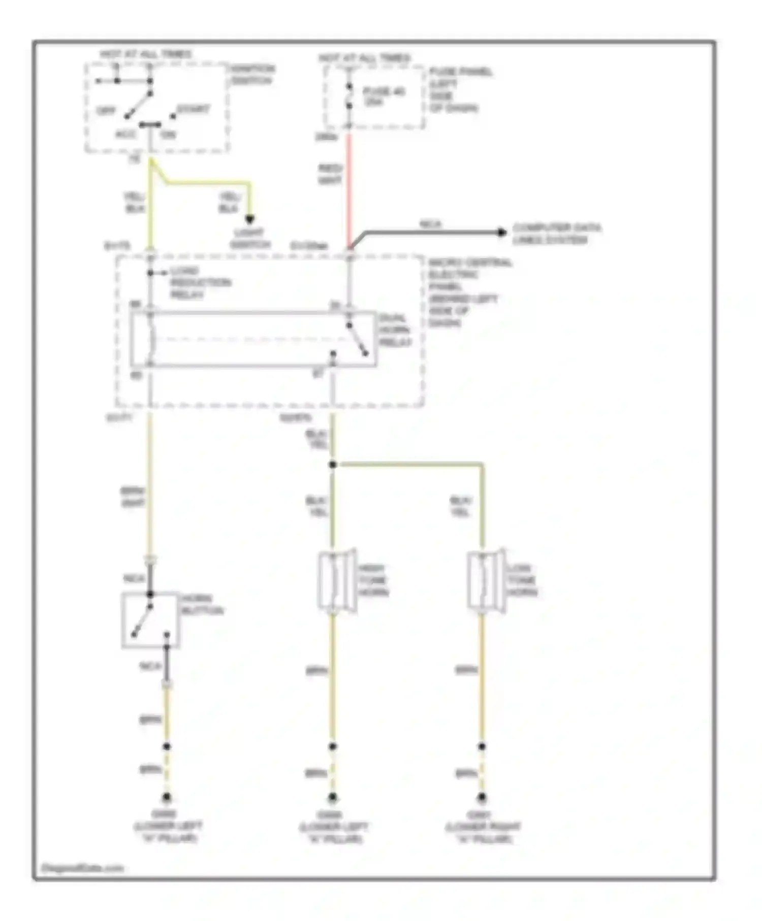 Wiring diagram load reduction relay for Audi A6 C5 (1997-2001)