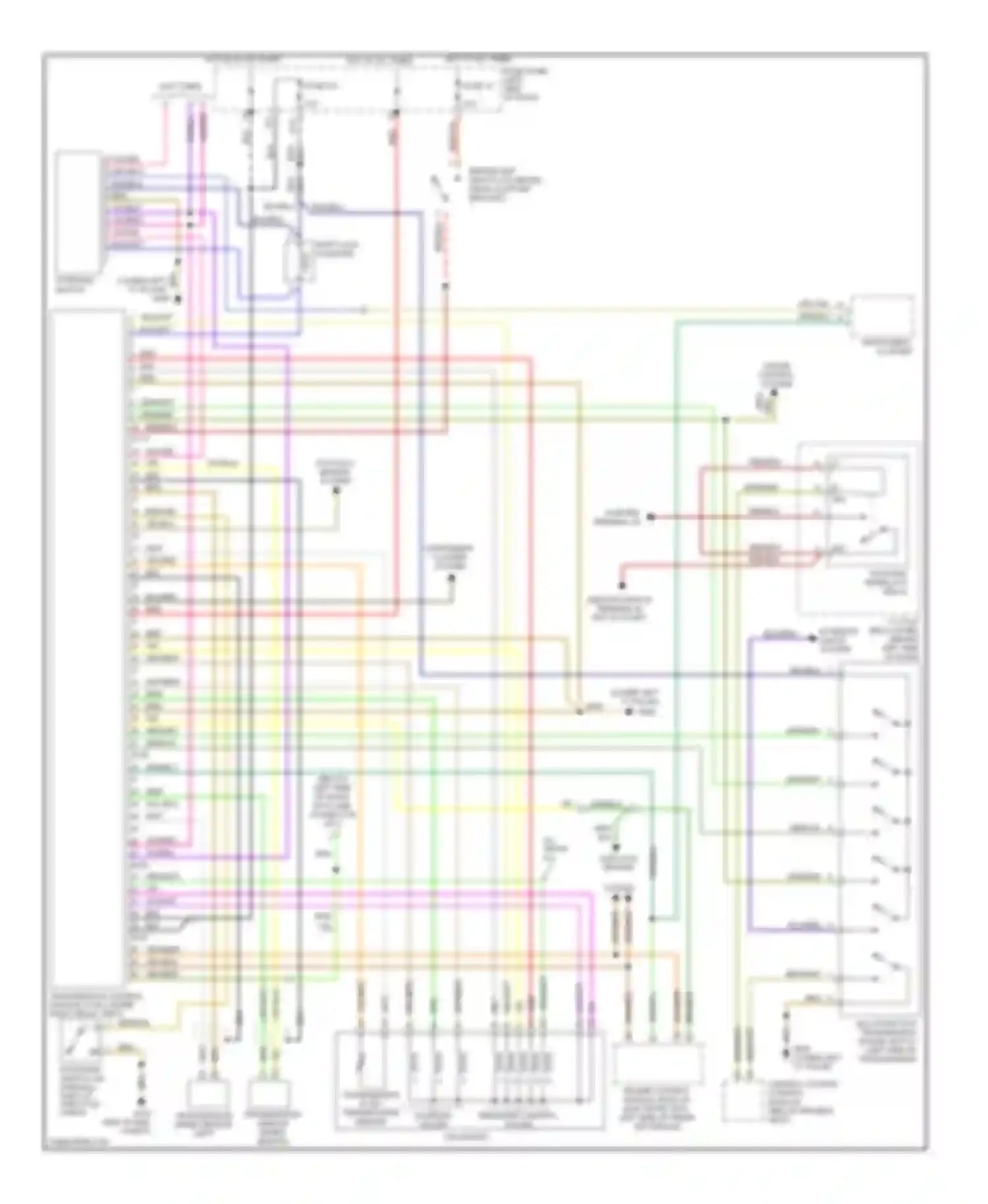 Wiring diagram transmission vehicle speed sensor for Audi A6 C5 (1997-2001)