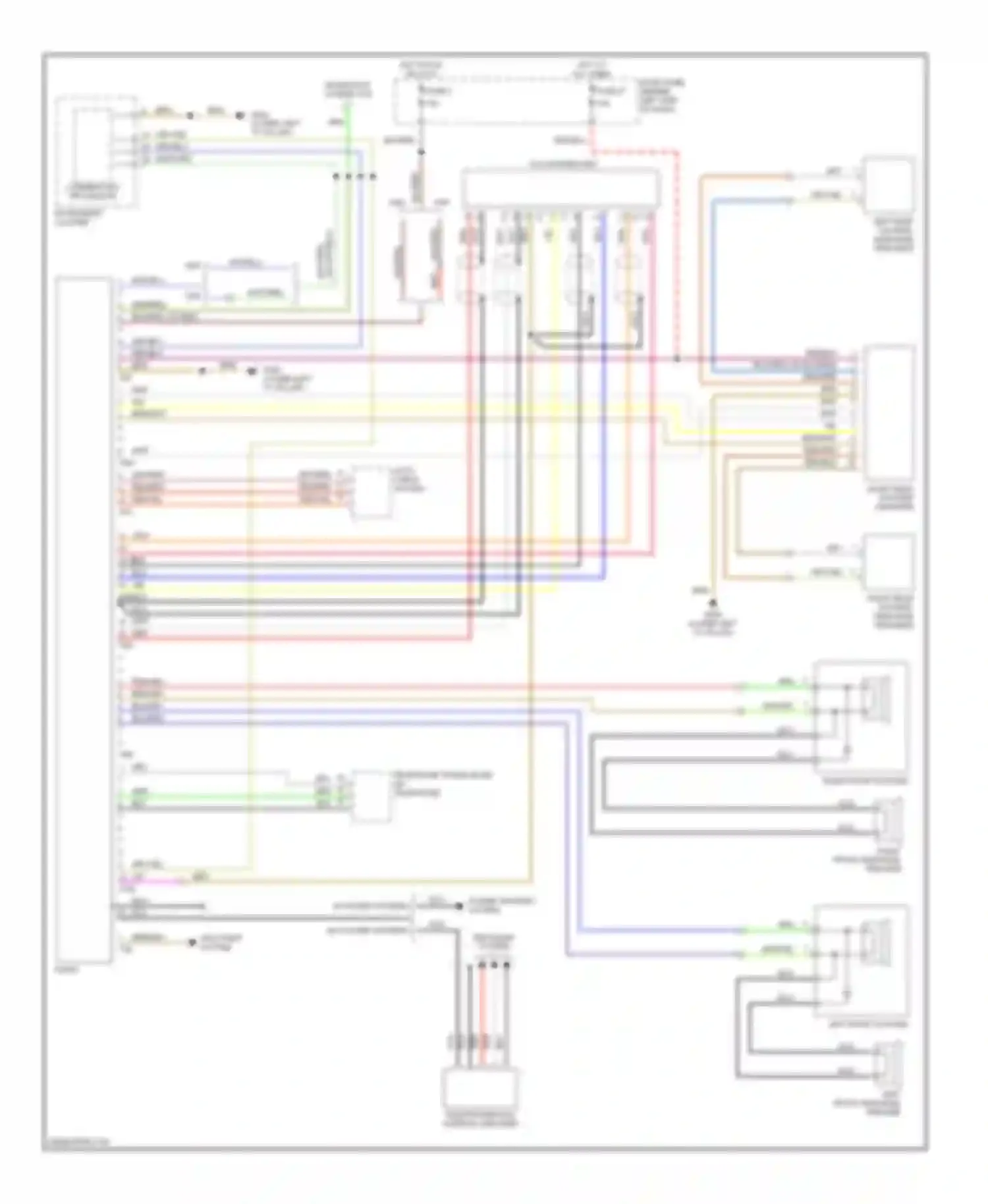 Wiring diagram left front midrange speaker for Audi A6 C5 (1997-2001)