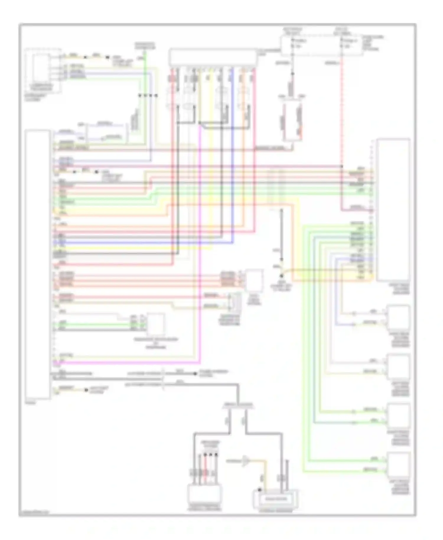 Wiring diagram right front woofer, midrange speakers for Audi A6 C5 (1997-2001)