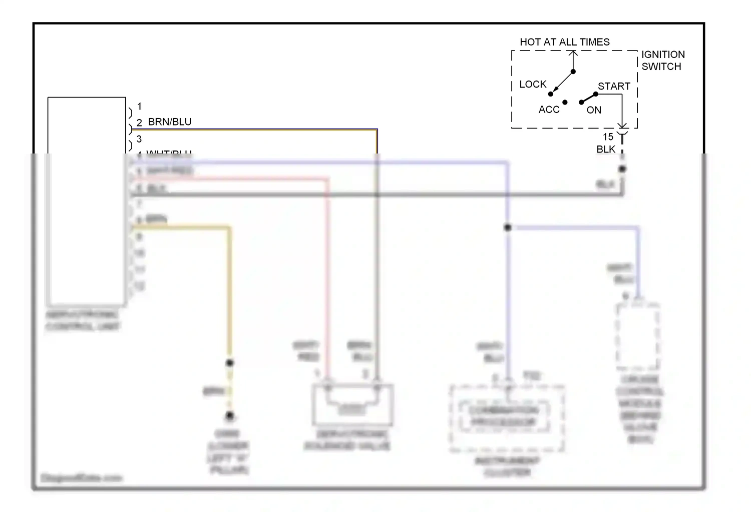 Audi A6 C5 (1997-2001) ignition switch wiring diagram  (3 of 9)