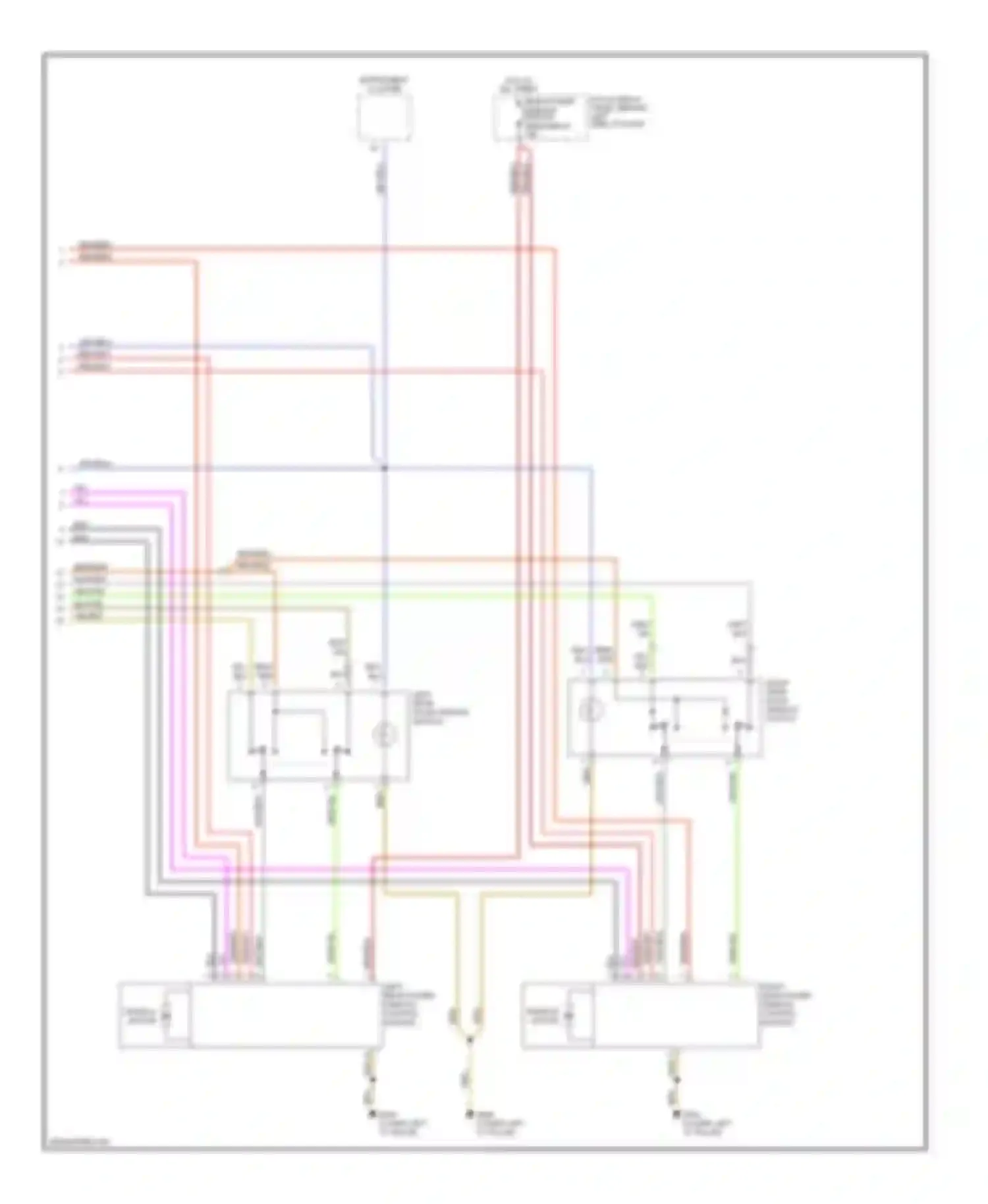 Wiring diagram left rear power window control module for Audi A6 C5 (1997-2001)