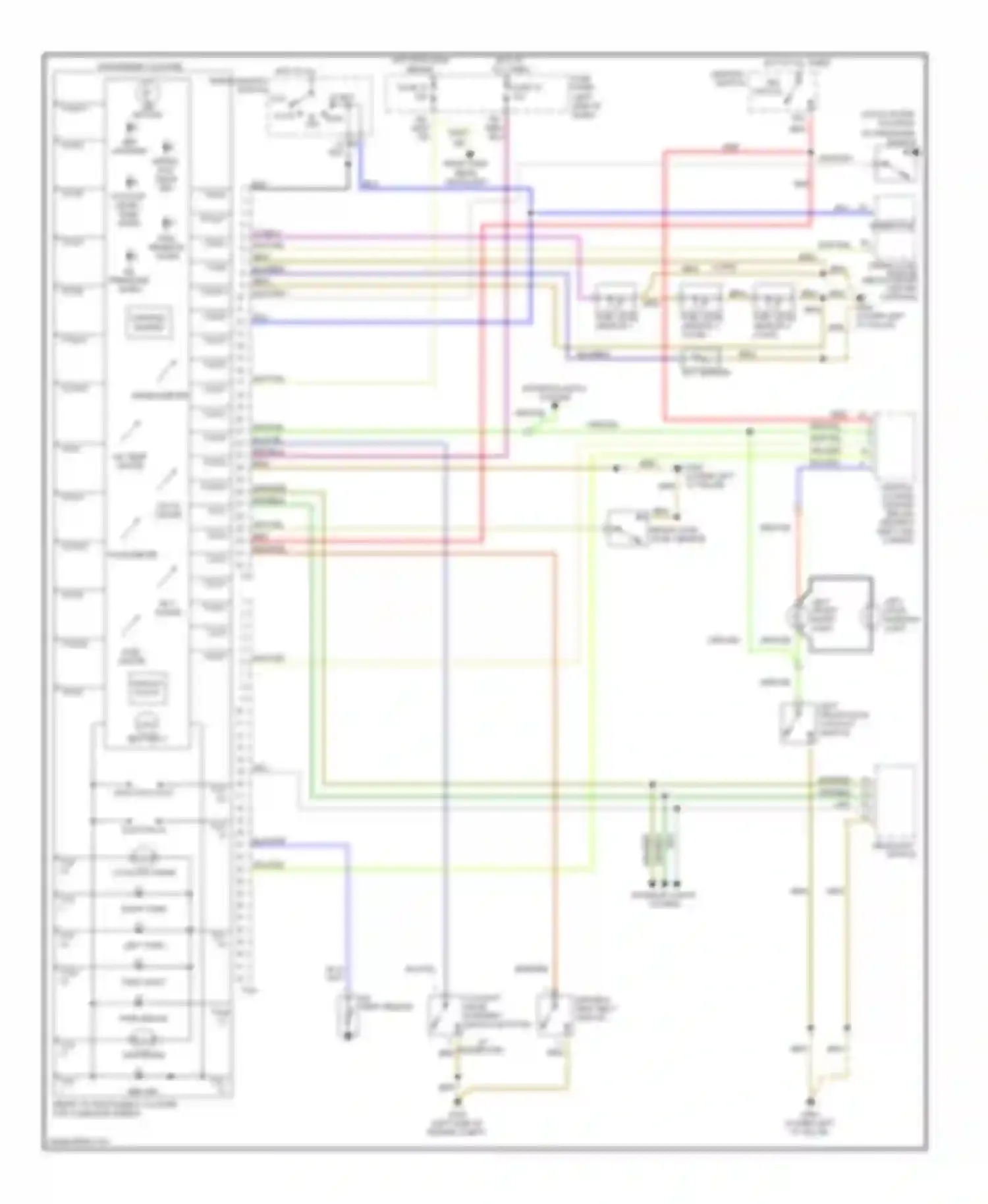 Wiring diagram left door warning light for Audi A6 C5 (1997-2001) (1 of 1)