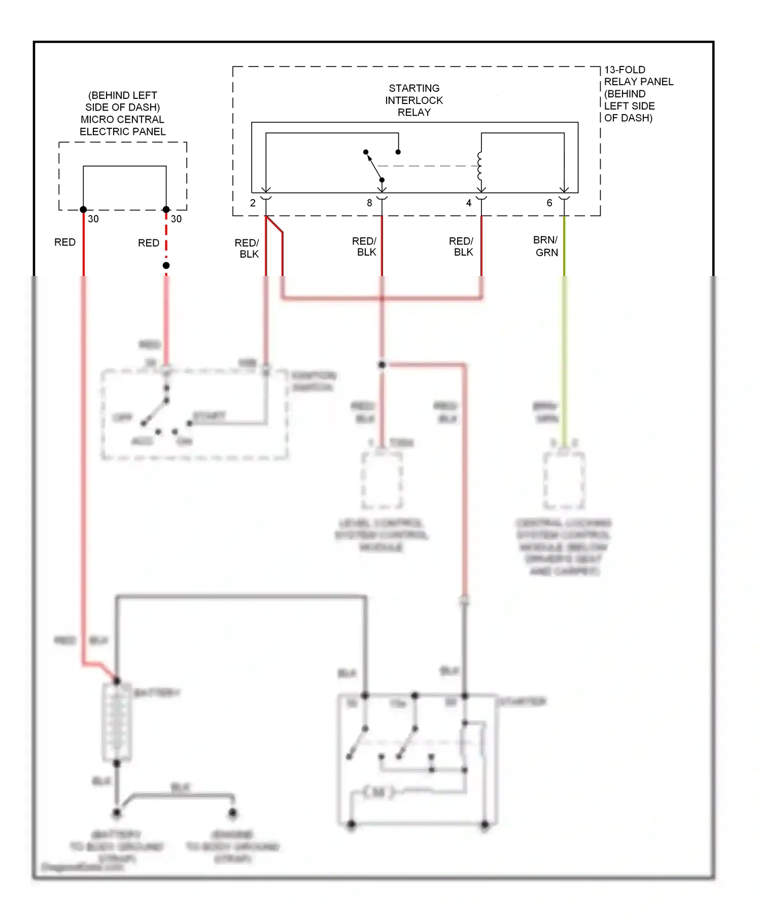 Audi A6 C5 (1997-2001) level control system control module wiring diagram  (3 of 3)