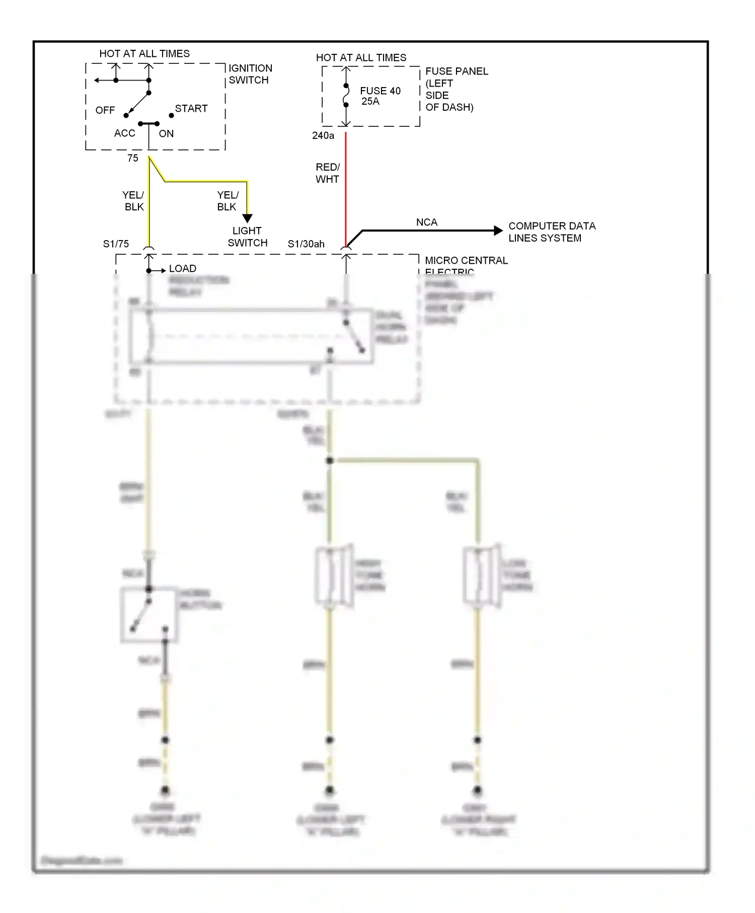 Audi A6 C5 (1997-2001) load reduction relay wiring diagram  (3 of 5)