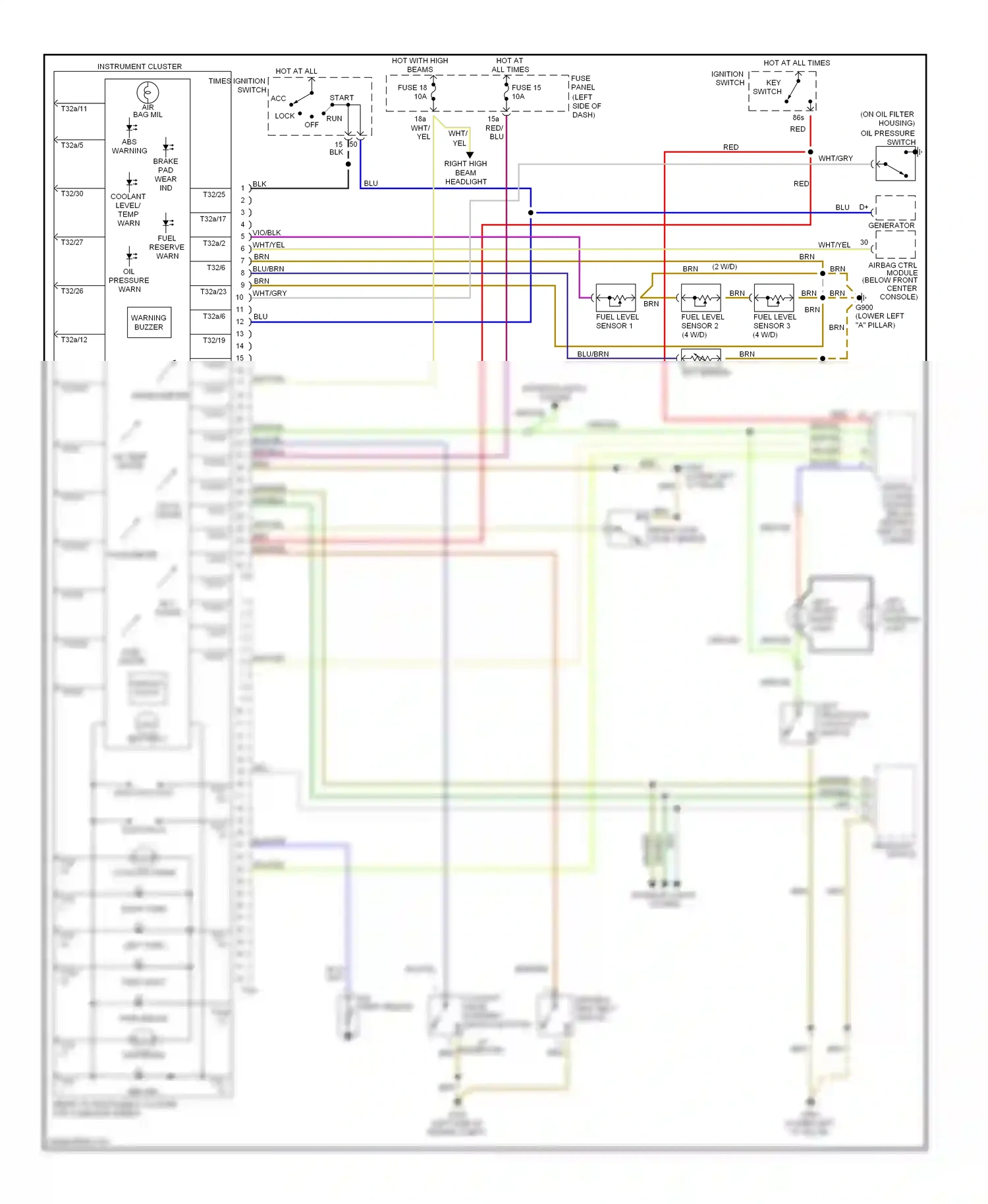 Audi A6 C5 (1997-2001) oil temp sensor wiring diagram  (2 of 2)