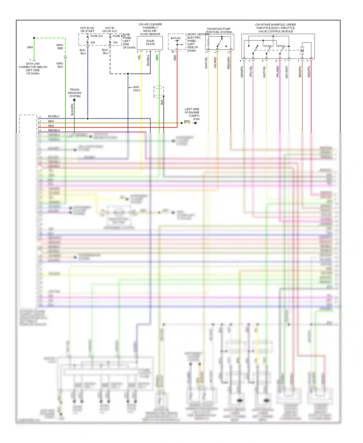 Audi A6 C5 (1997-2001) red/wht wiring diagram  (6 of 8)