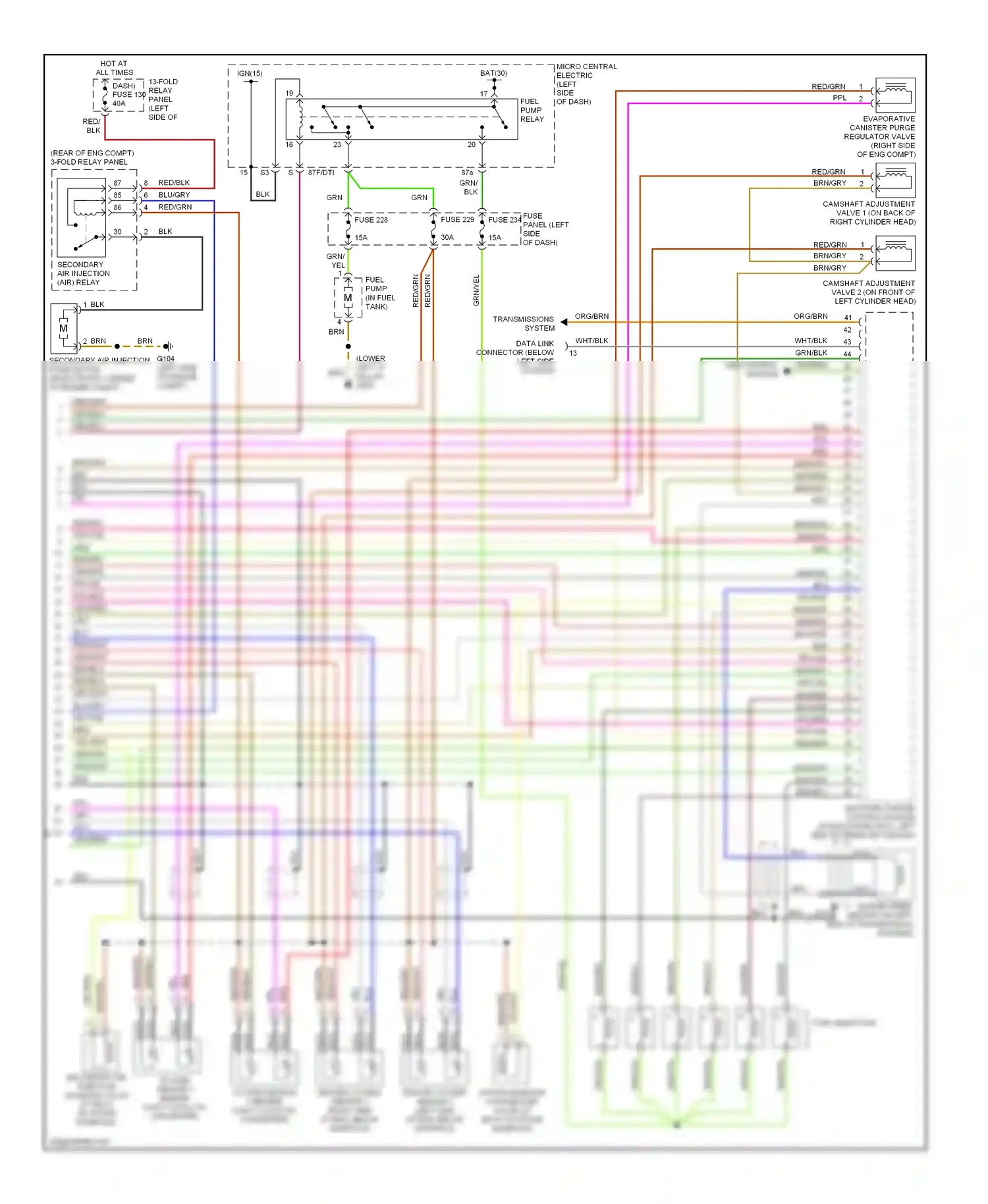 Audi A6 C5 (1997-2001) red/wht wiring diagram  (7 of 8)