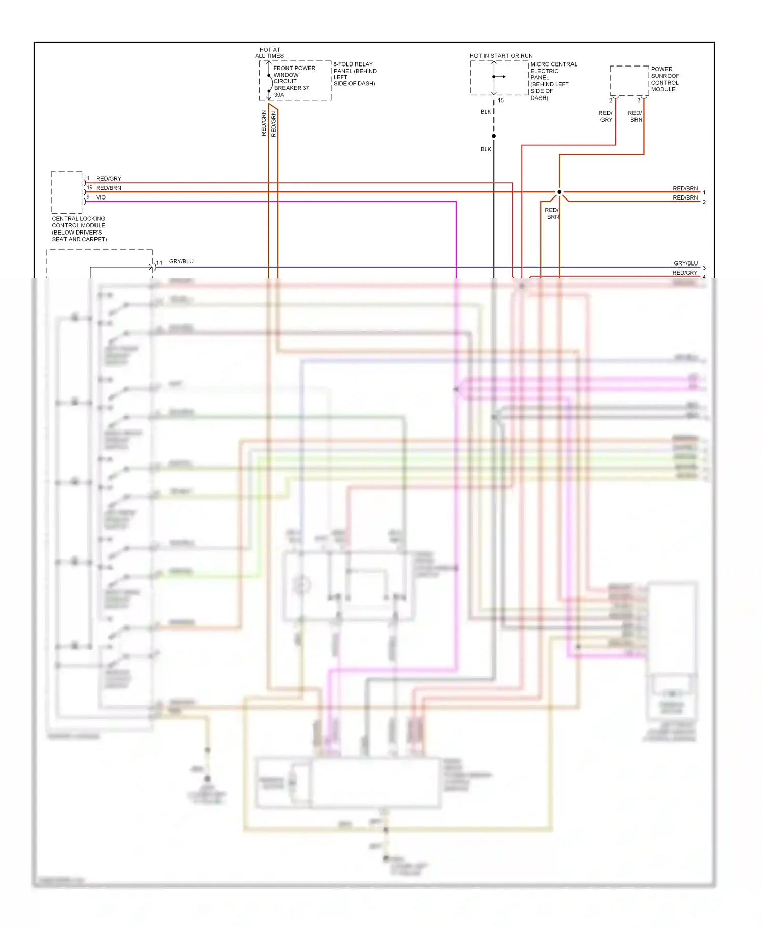 Audi A6 C5 (1997-2001) wht wiring diagram  (27 of 33)