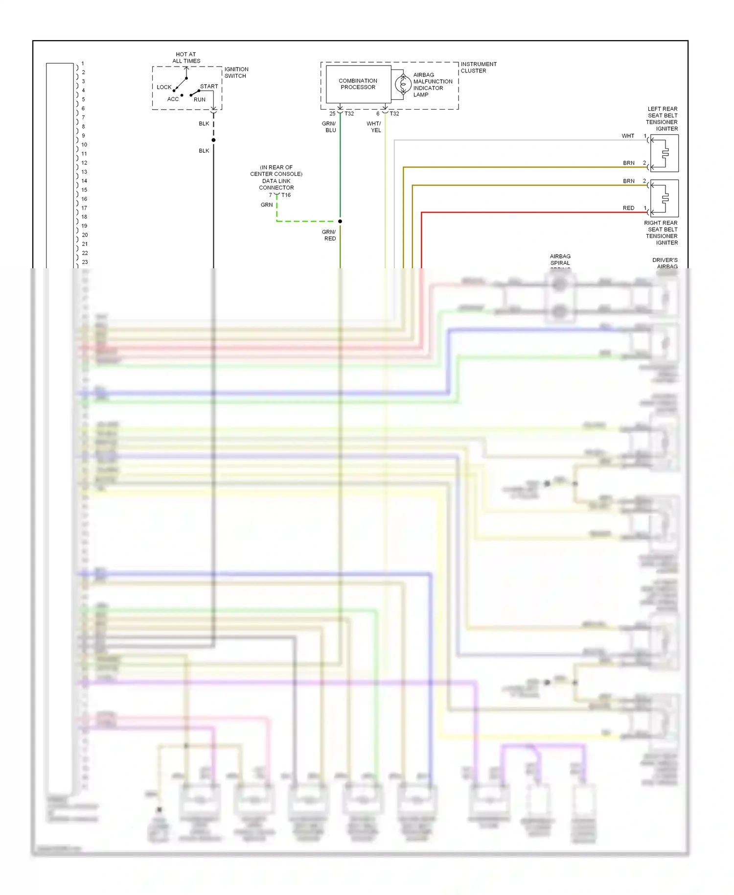Audi A6 C5 (1997-2001) yel/brn wiring diagram  (6 of 7)