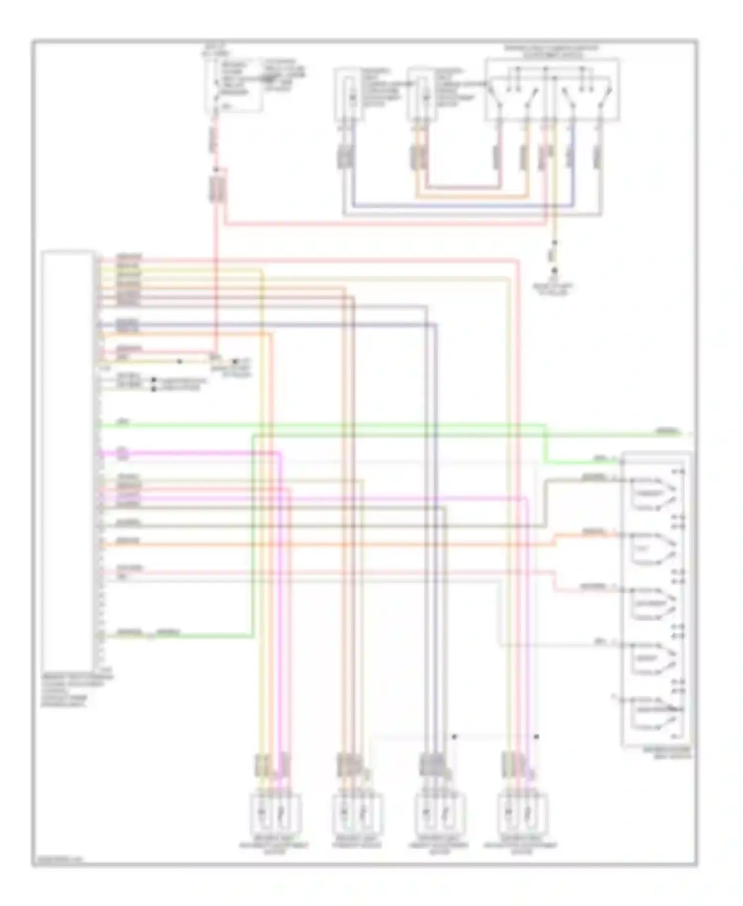 A6 Audi C6 facelift (2008-2011): Memory systems circuit (1 of 3)