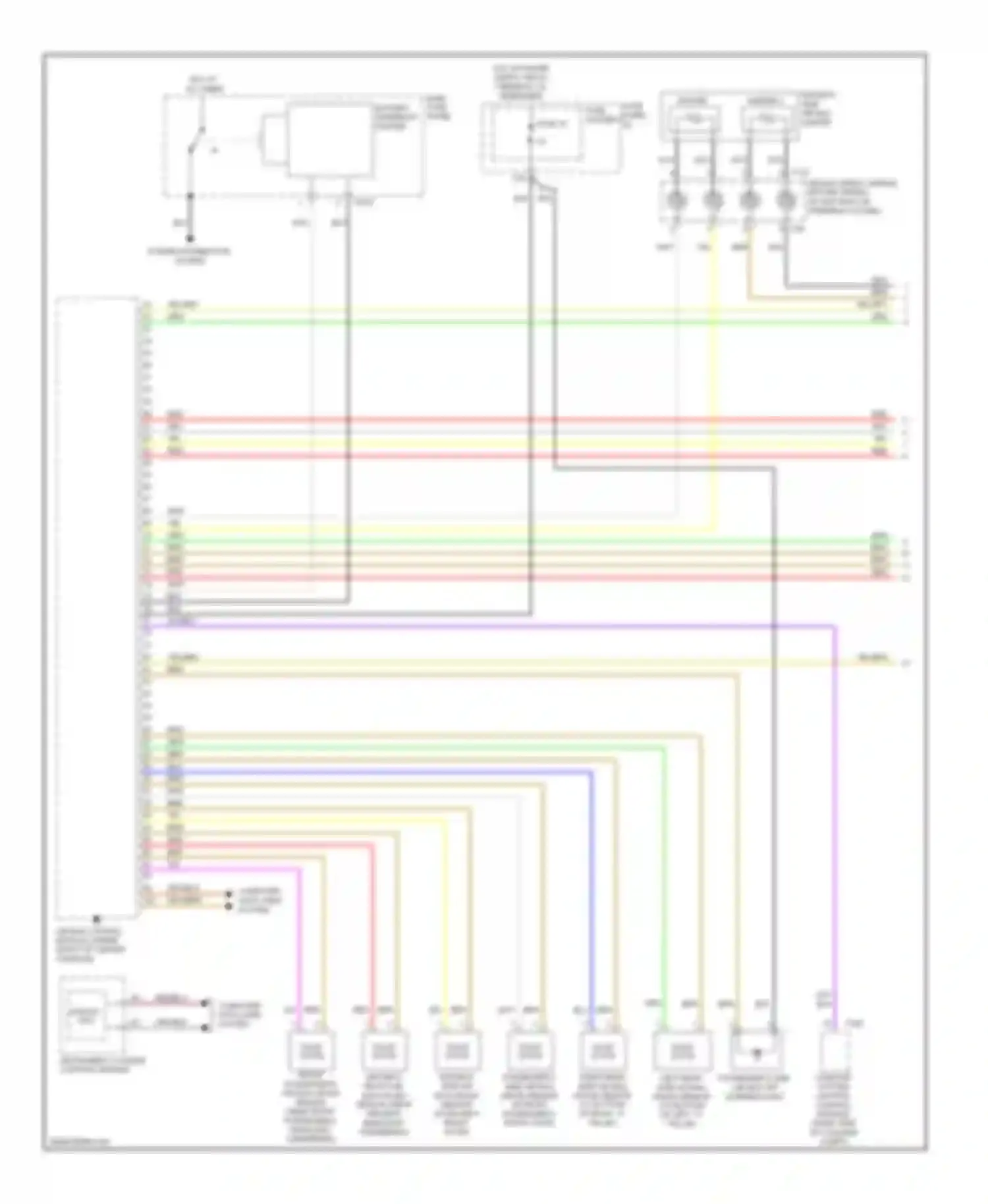 A6 Audi C6 facelift (2008-2011): Supplemental restraints circuit (1 of 3)