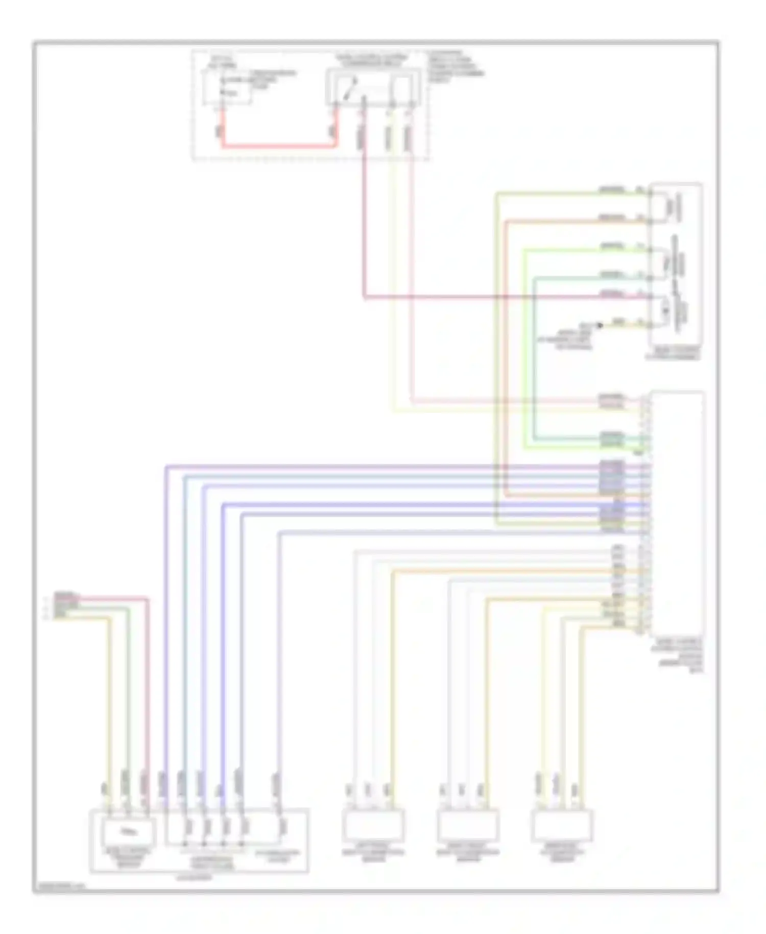 Wiring diagram left front body acceleration sensor for Audi A6 C6 facelift (2008-2011)