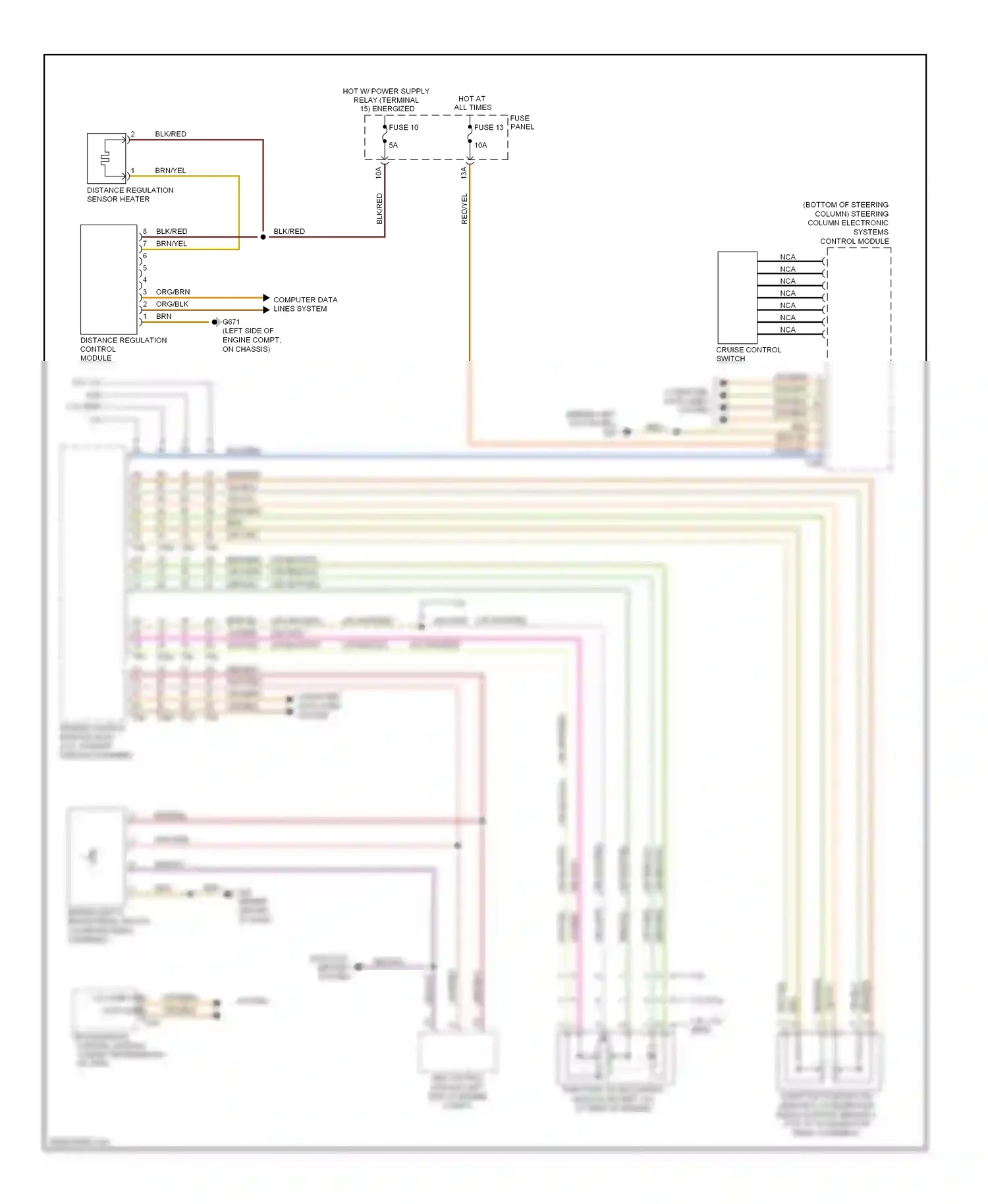Audi A6 C6 facelift (2008-2011) abs control module (left side of engine compt) wiring diagram  (1 of 8)