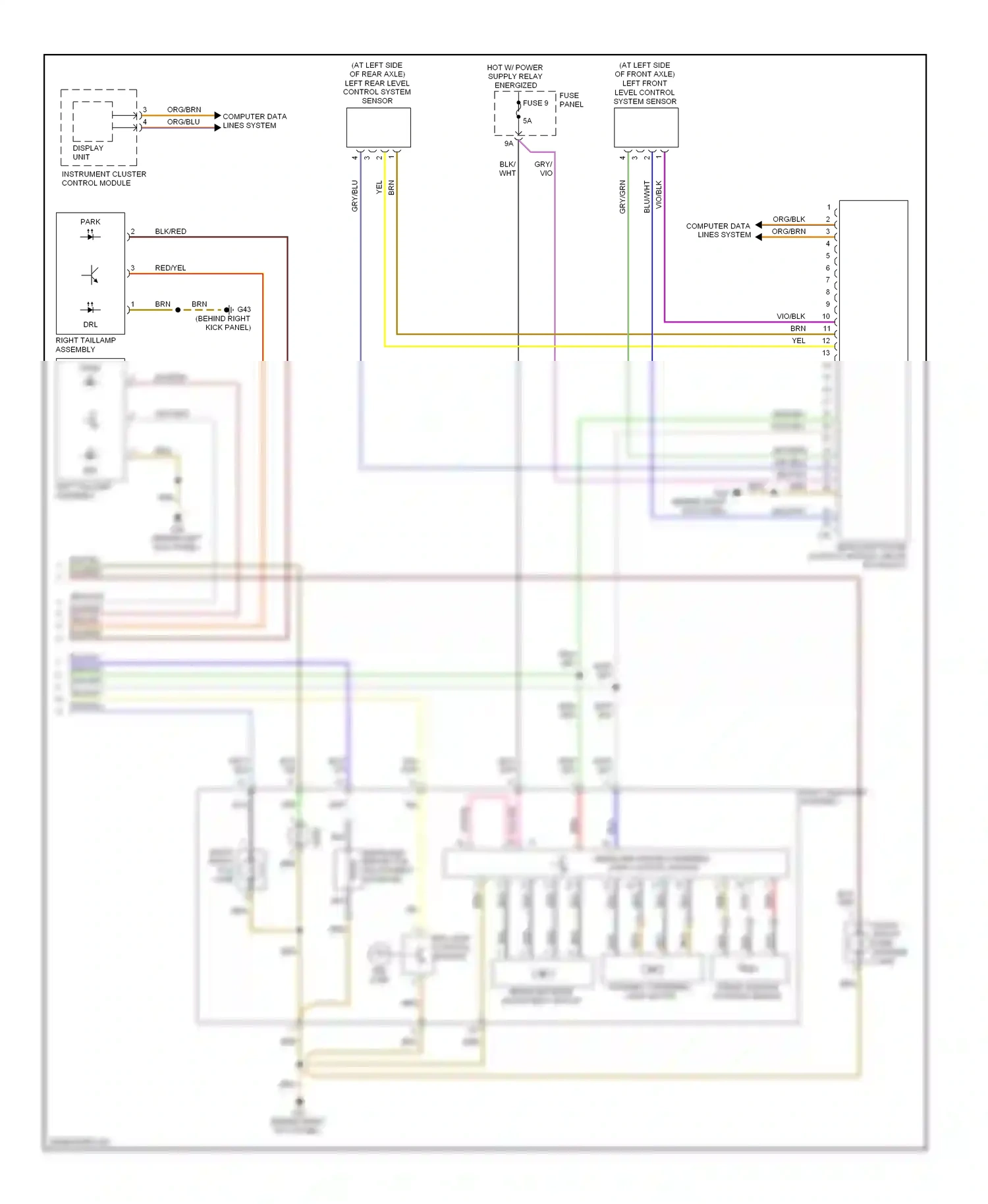 Audi A6 C6 facelift (2008-2011) (behind left kick panel) wiring diagram  (16 of 35)