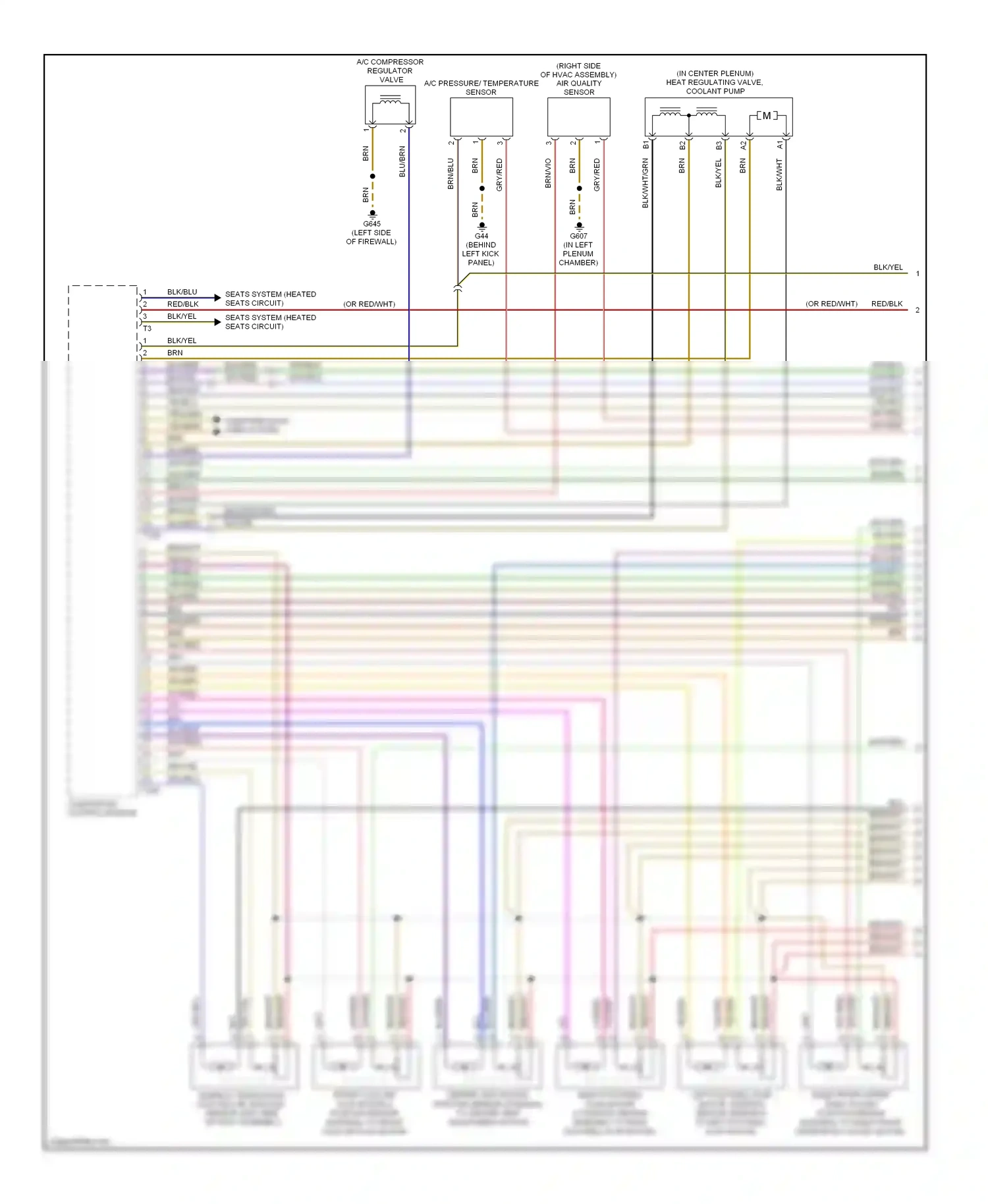 Audi A6 C6 facelift (2008-2011) (behind left kick panel) wiring diagram  (7 of 35)