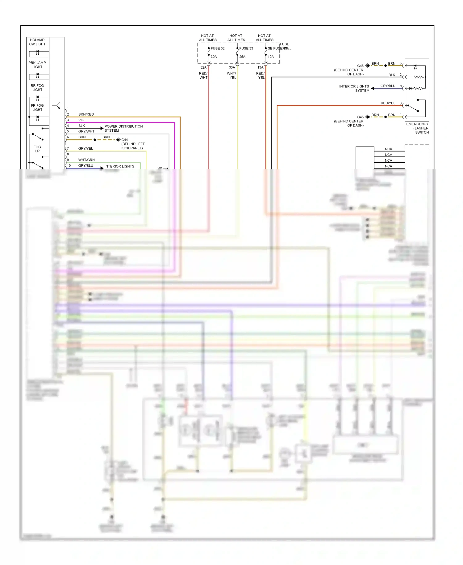 Audi A6 C6 facelift (2008-2011) (behind left kick panel) wiring diagram  (18 of 35)