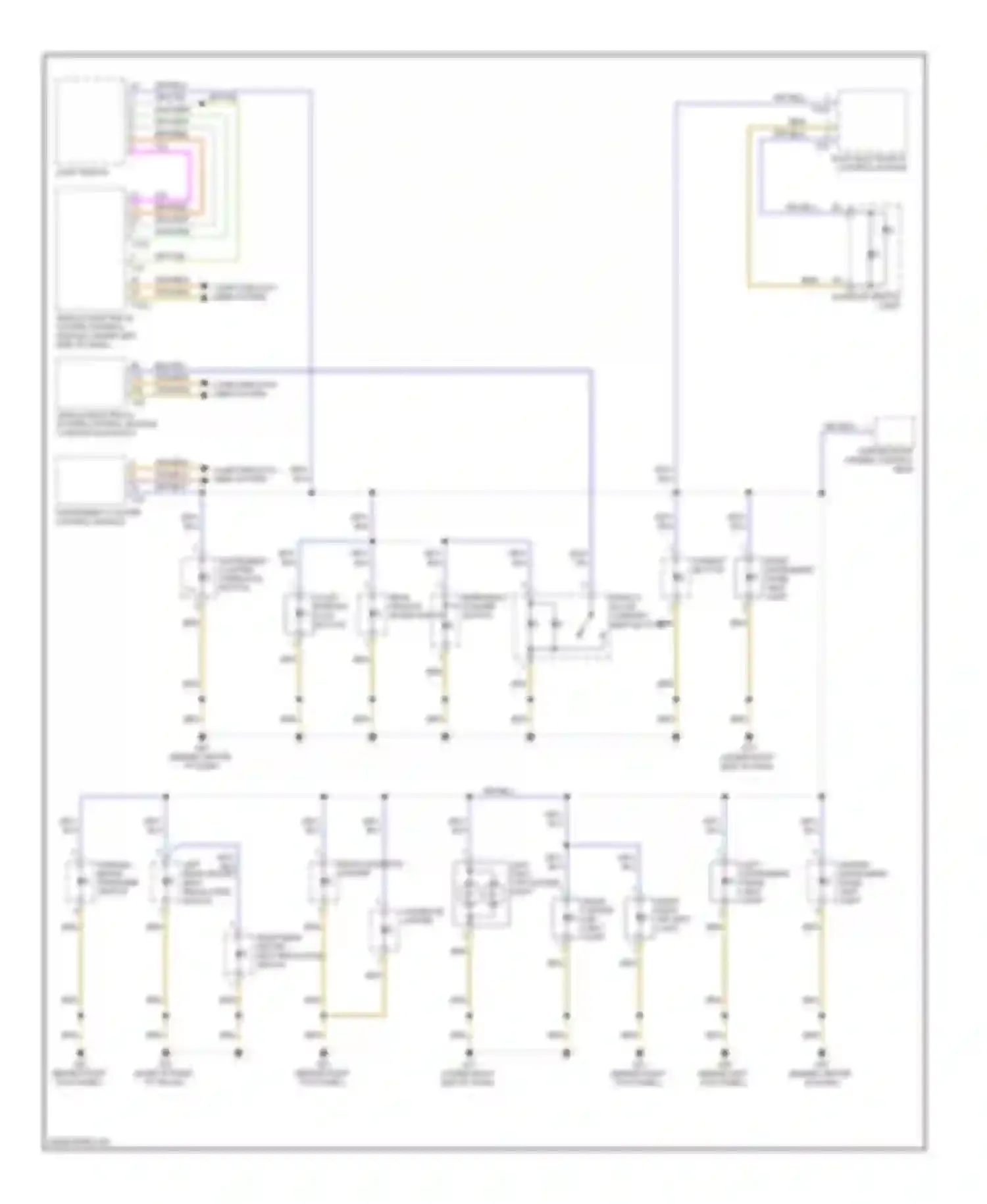 Wiring diagram blu/yel for Audi A6 C6 facelift (2008-2011) (25 of 42)