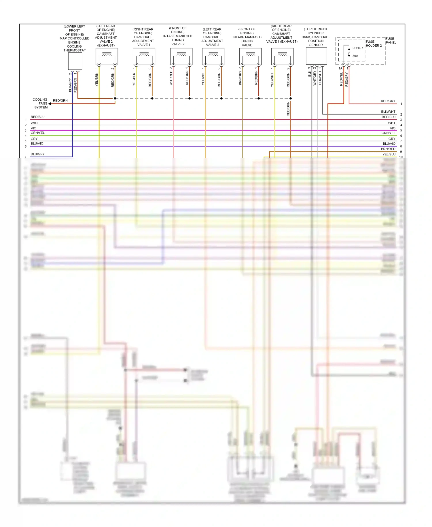 Audi A6 C6 facelift (2008-2011) cooling fans system wiring diagram  (5 of 6)