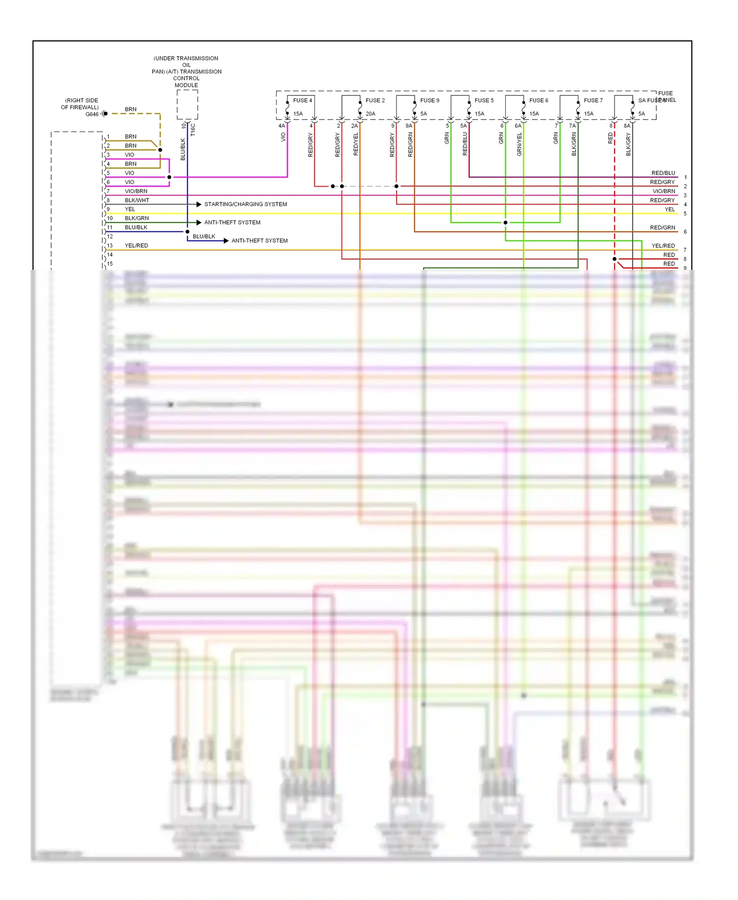 Audi A6 C6 facelift (2008-2011) engine component power supply relay (in left plenum chamber e-box) wiring diagram  (1 of 1)