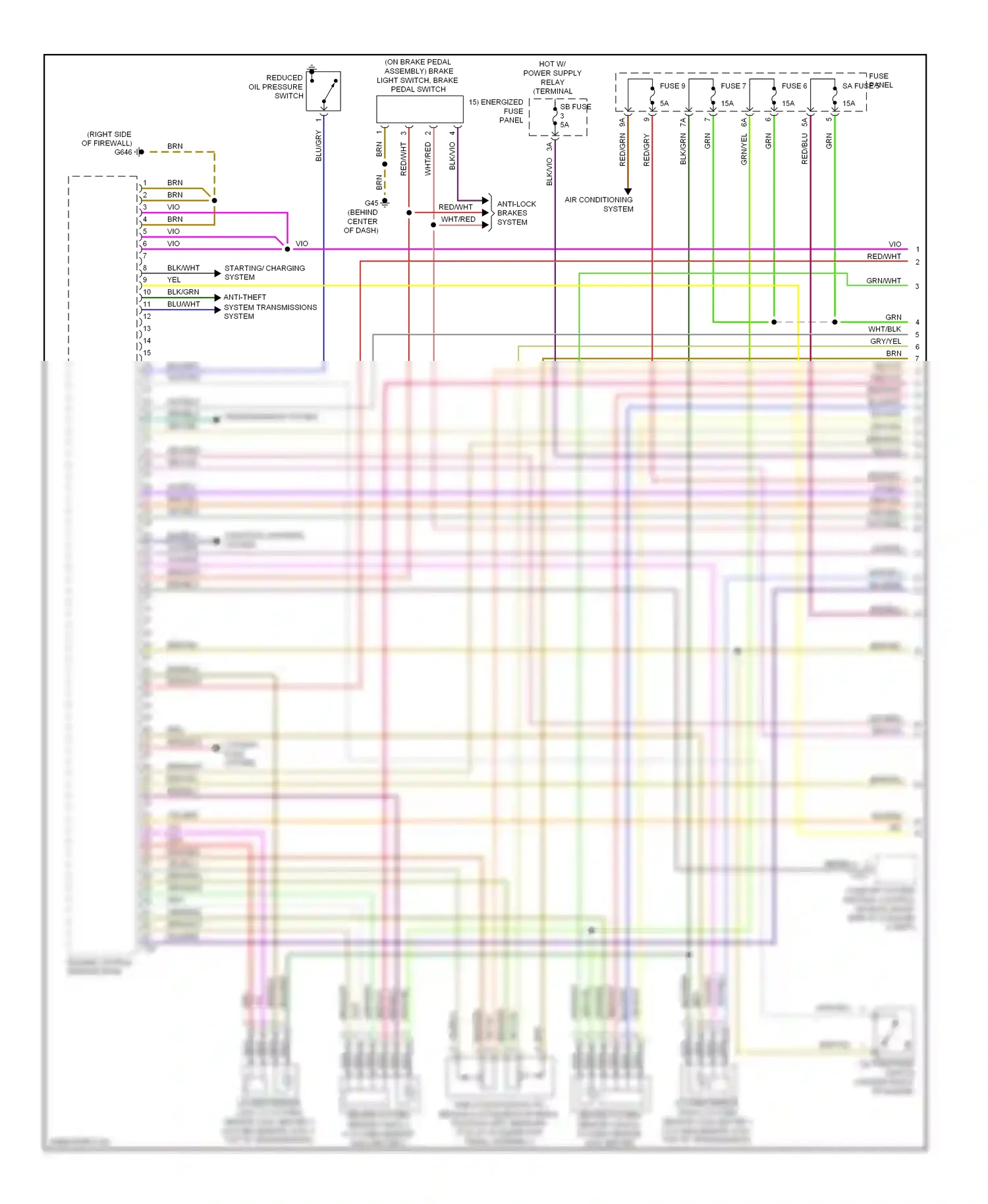 Audi A6 C6 facelift (2008-2011) engine control module (ecm) wiring diagram  (8 of 12)