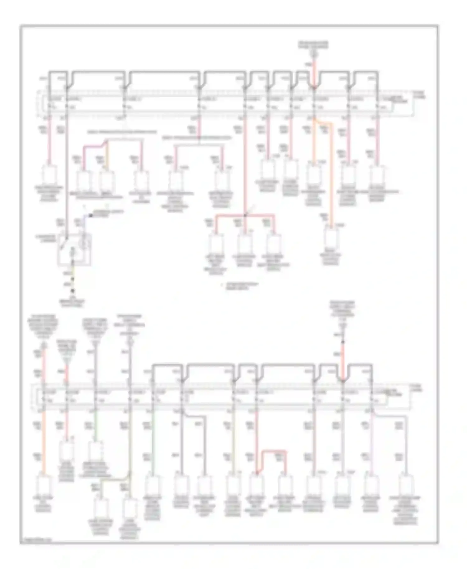 Wiring diagram data bus parking on board aid control diagnostic module interface for Audi A6 C6 facelift (2008-2011)